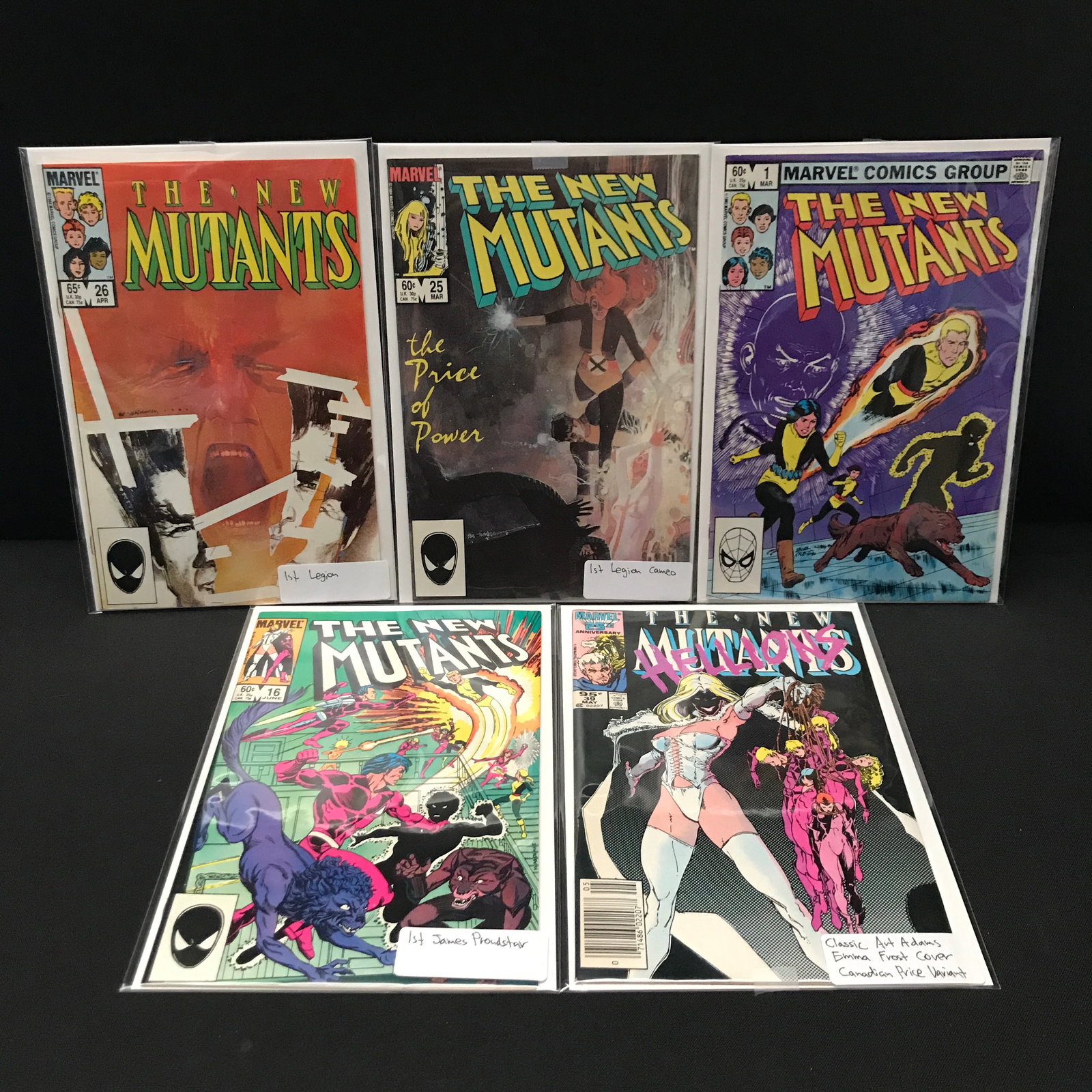 LOT OF 5 THE NEW MUTANTS COMICS INCLUDING #1 - MARVEL COMICS (1 of 1)