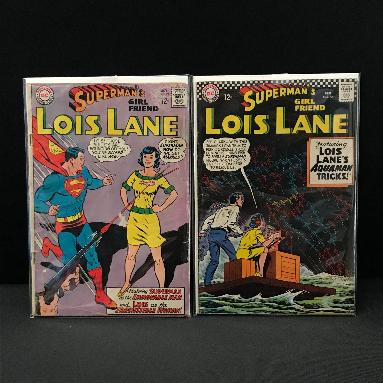 LOT OF 2 SUPERMAN'S GIRLFRIEND LOIS LANE COMICS - DC COMICS: Prices are in Canadian dollars
