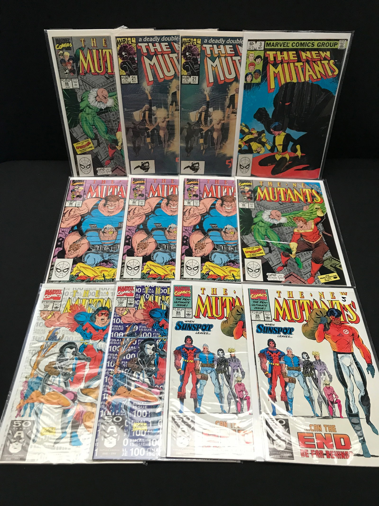 LOT OF 12 THE NEW MUTANTS COMICS - MARVEL COMICS (1 of 1)