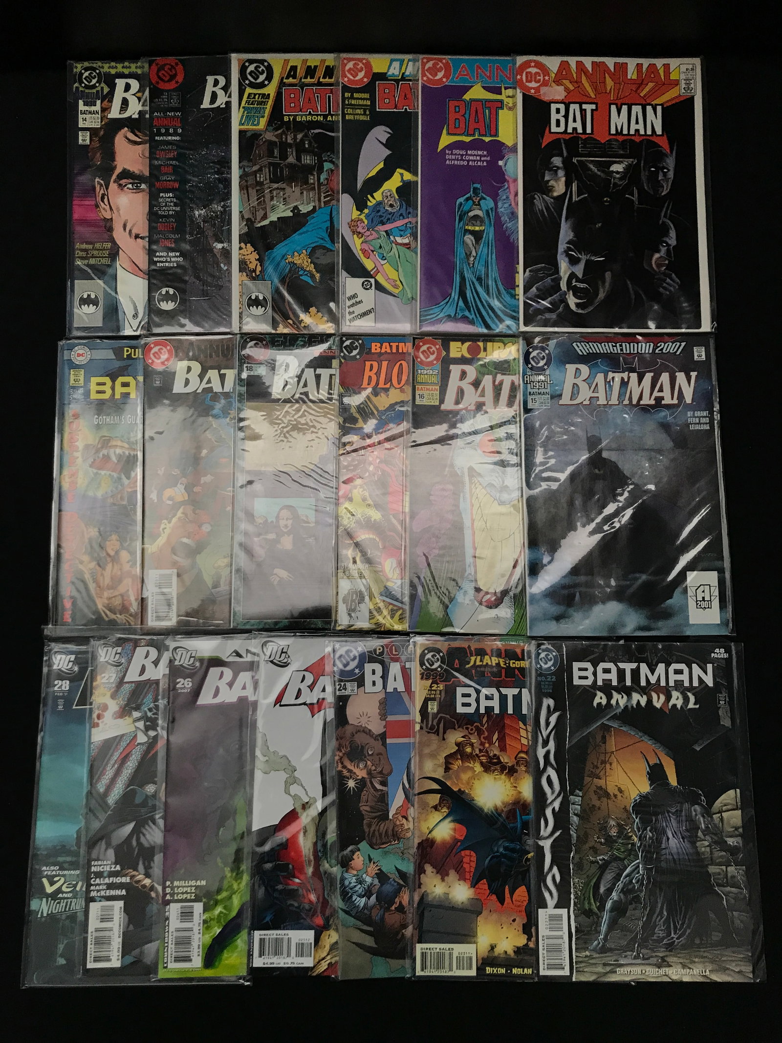 LOT OF 18 BATMAN COMICS - DC COMICS: Prices are in Canadian dollars