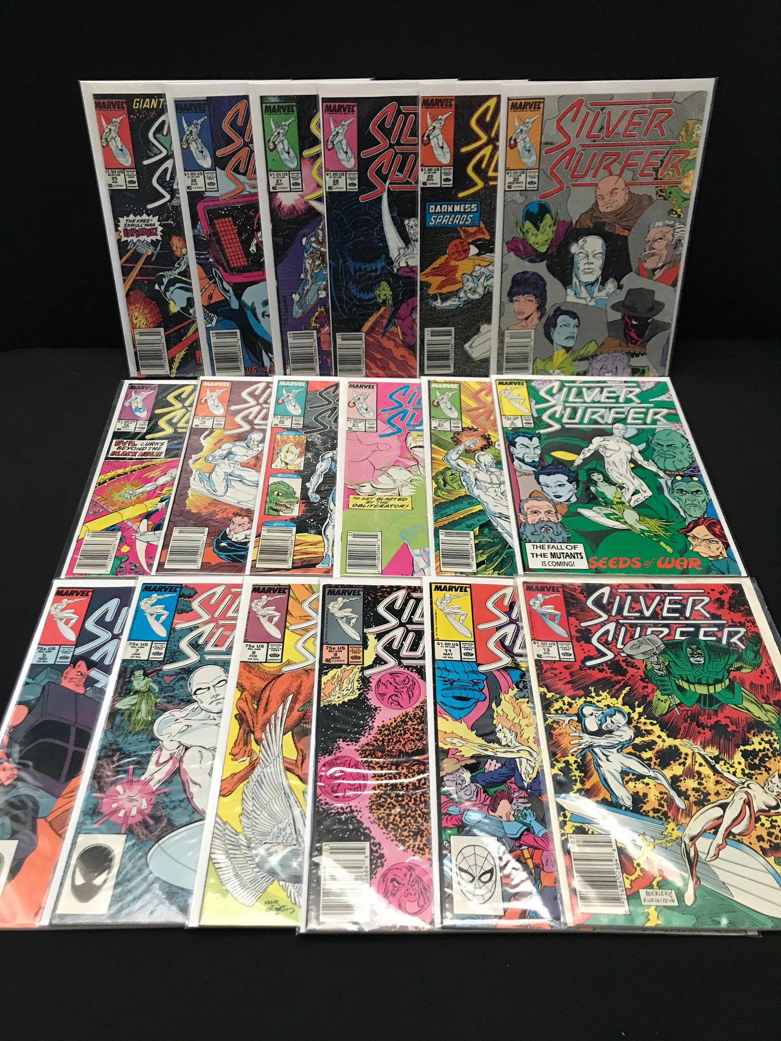 LOT OF 18 SILVER SURFER COMICS - MARVEL COMICS: Prices are in Canadian dollars