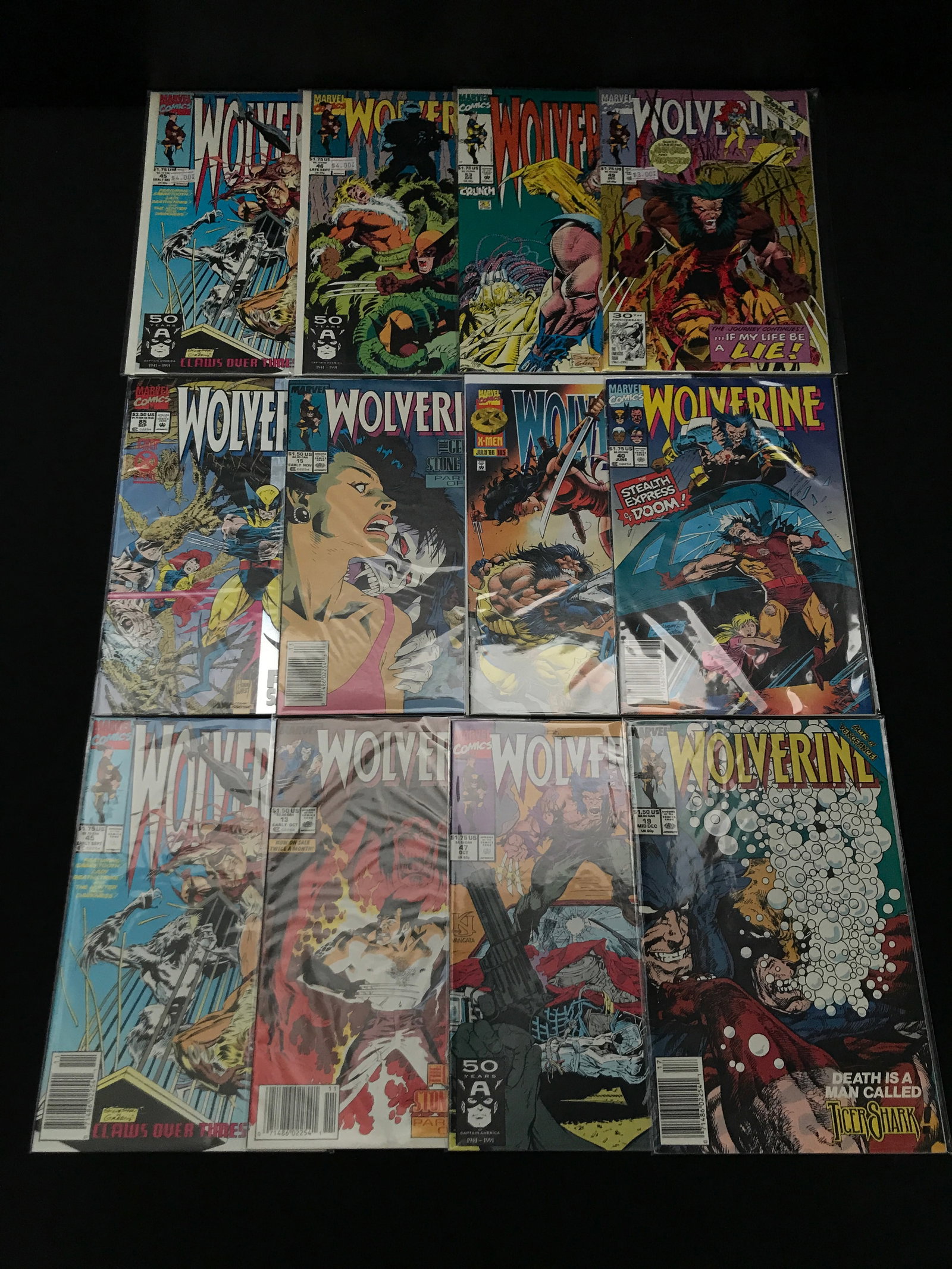 LOT OF 12 WOLVERINE COMICS - MARVEL COMICS: Prices are in Canadian dollars