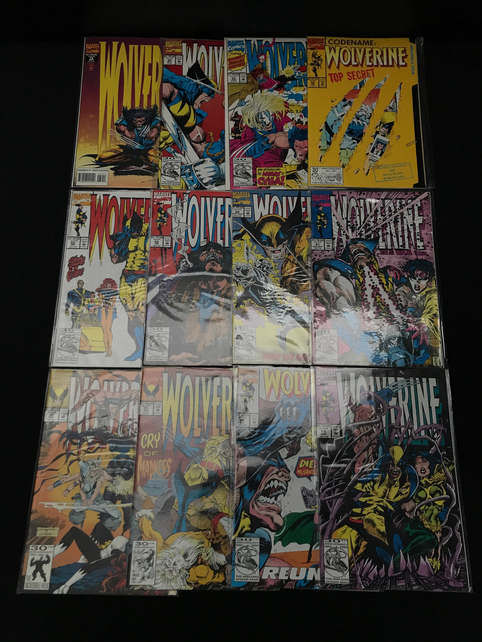 LOT OF 12 WOLVERINE COMICS - MARVEL COMICS: Prices are in Canadian dollars