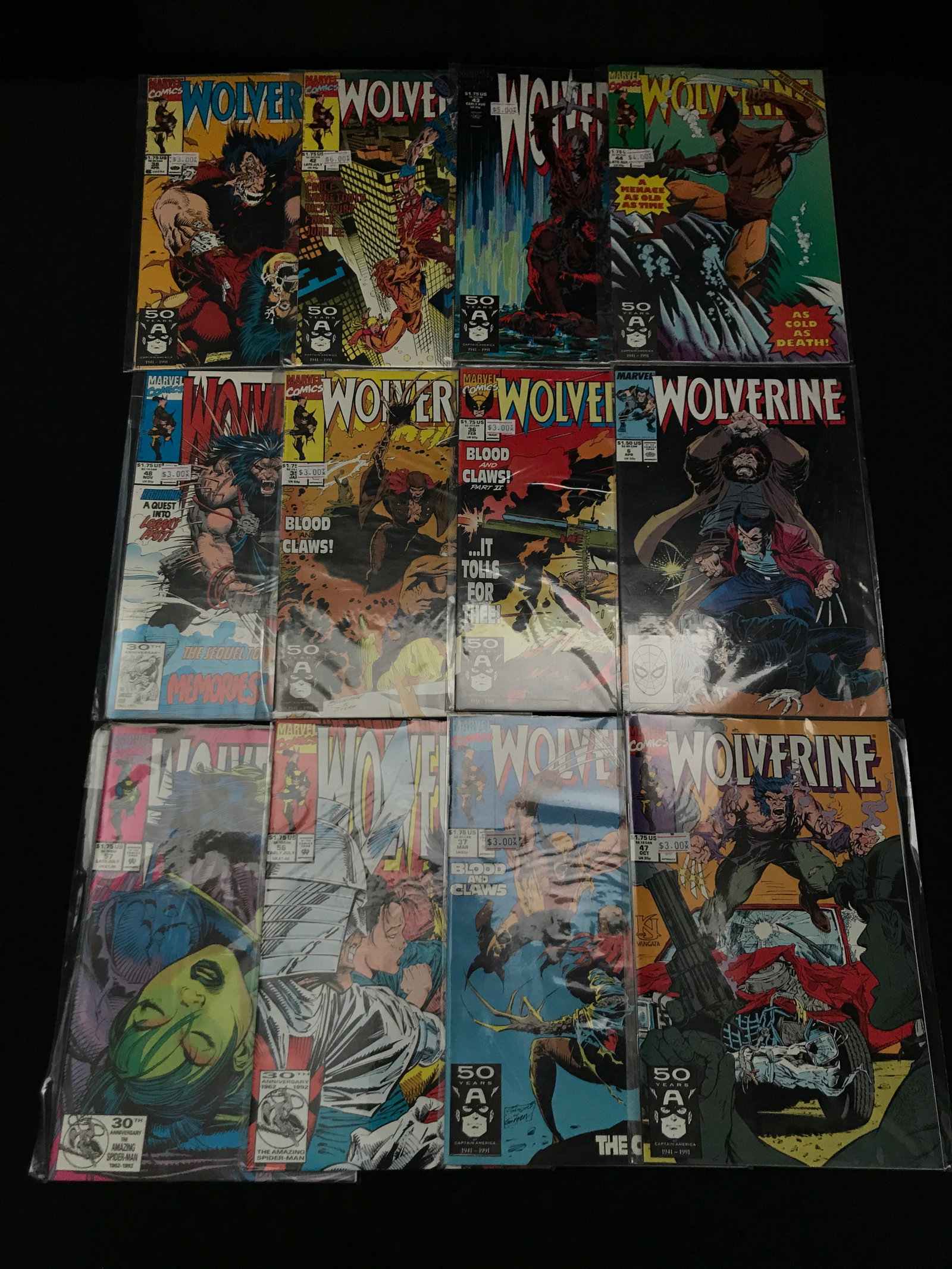 LOT OF 12 WOLVERINE COMICS - MARVEL COMICS: Prices are in Canadian dollars