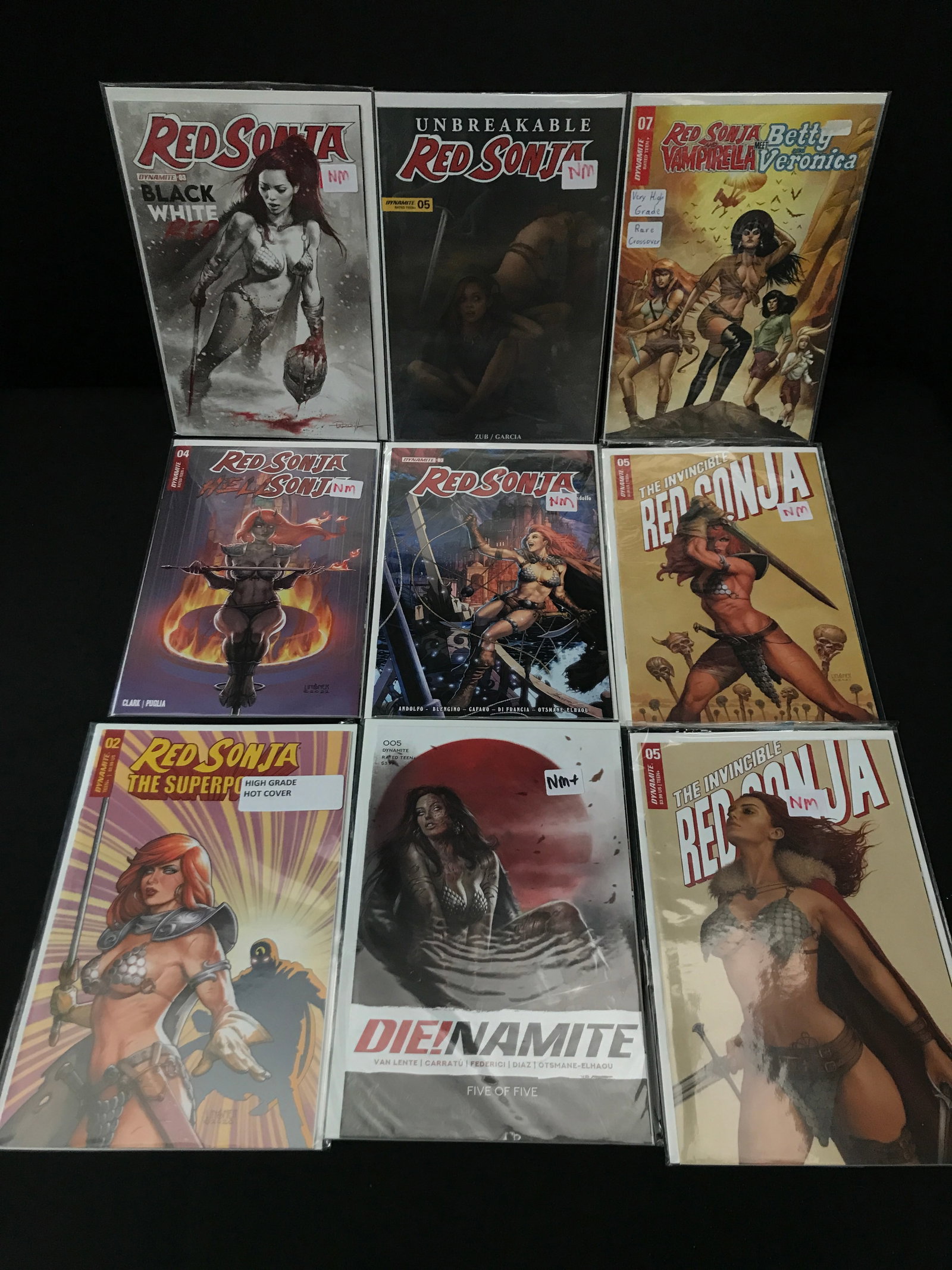 LOT OF 9 RED SONJA COMICS - DYNAMITE COMICS: Prices are in Canadian dollars