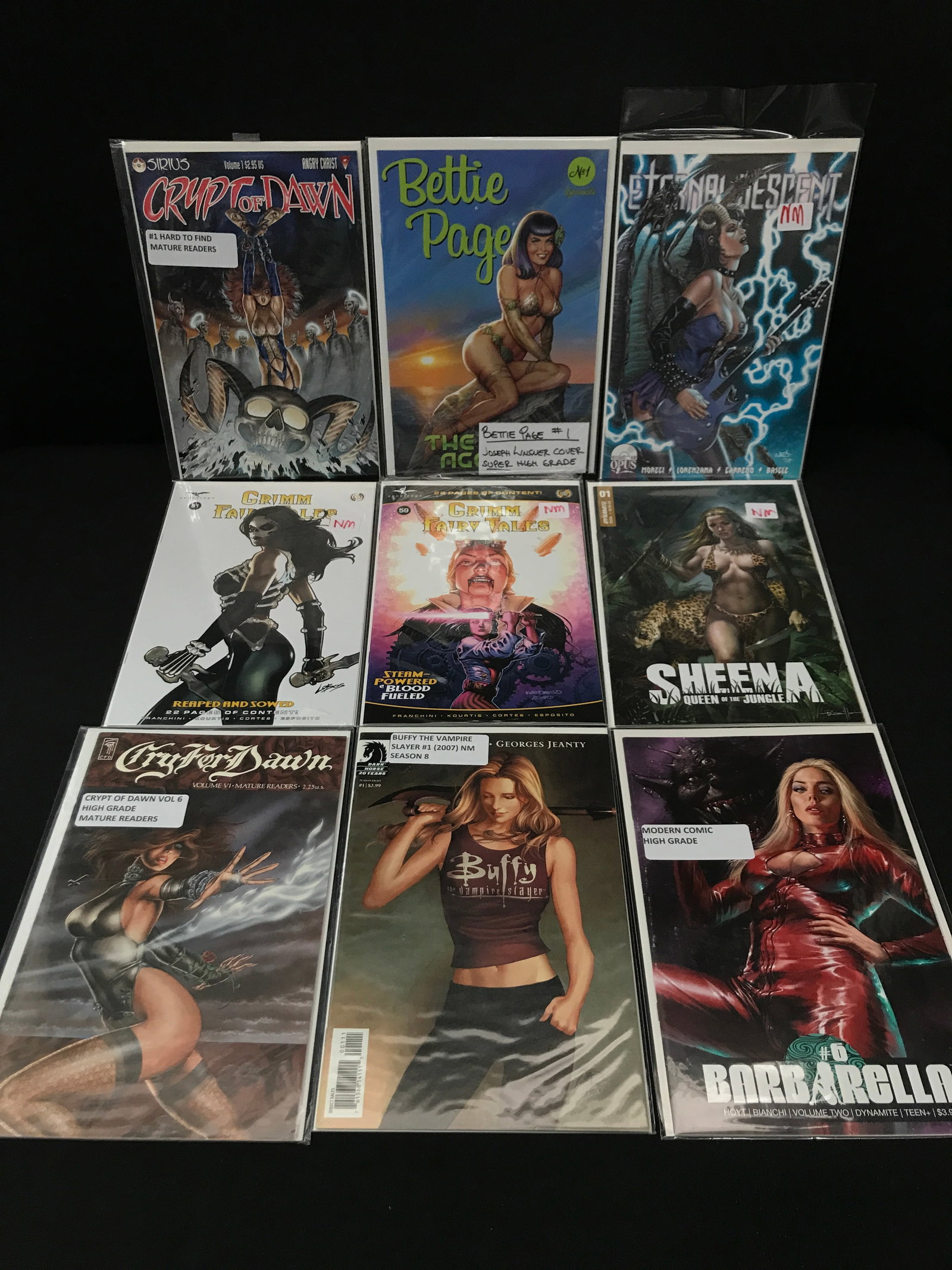 LOT OF 9 MIXED TITLE MATURE READER COMICS - VARIOUS PUBLISHERS: Prices are in Canadian dollars