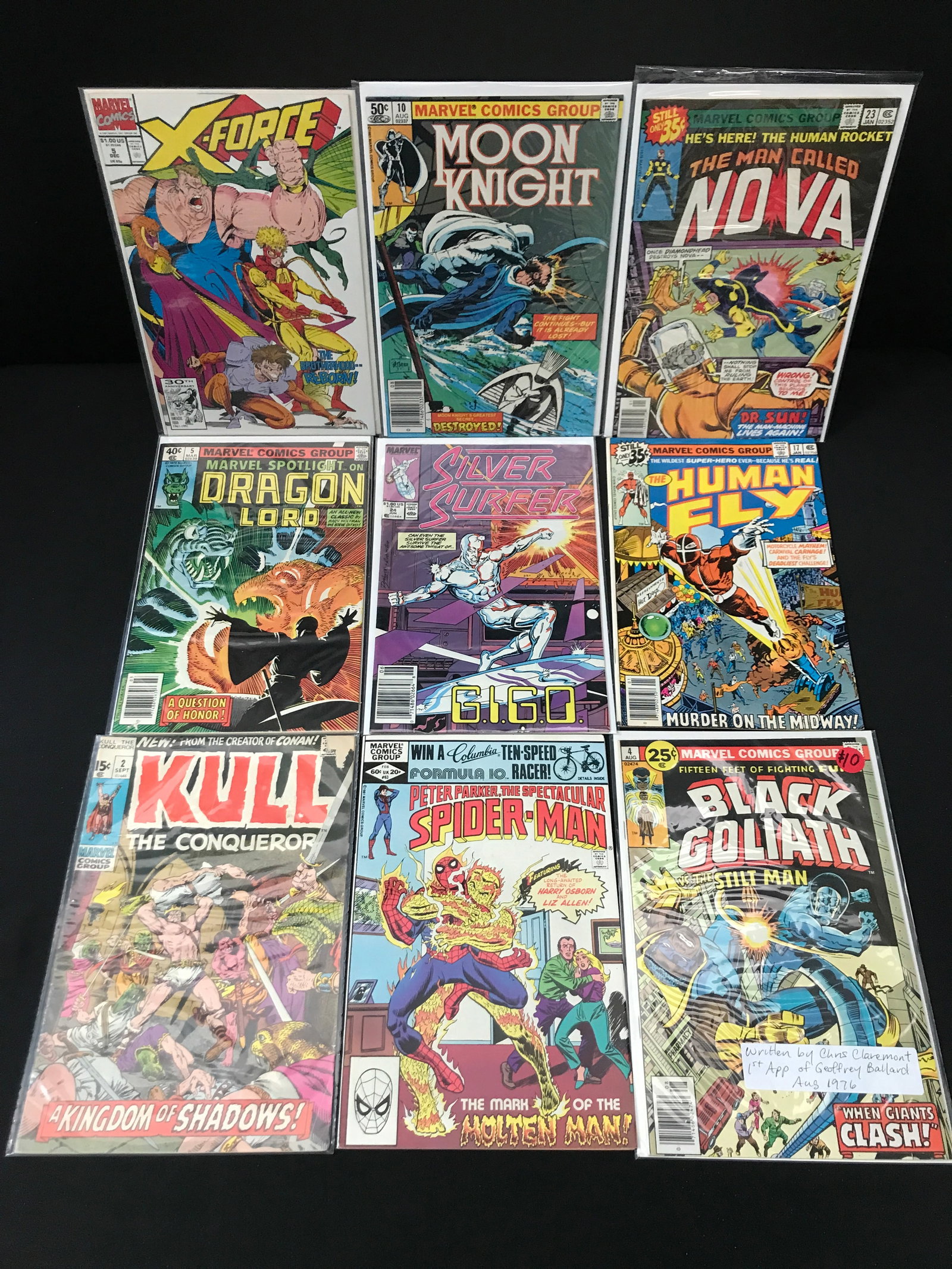 LOT OF 9 MIXED TITLE COMICS - MARVEL COMICS: Prices are in Canadian dollars