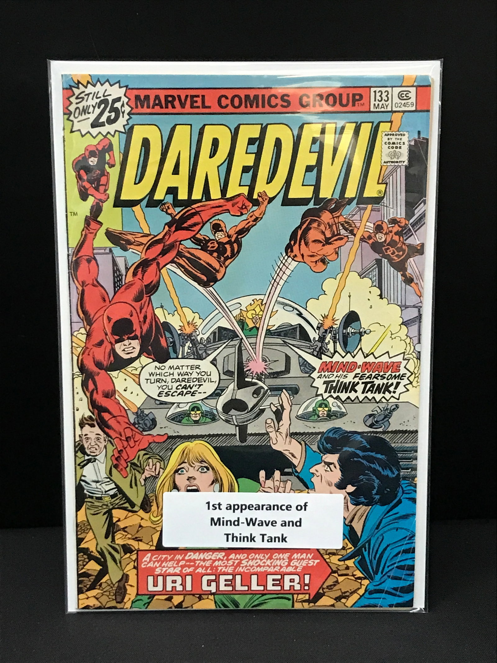 DAREDEVIL #133 1ST APP OF MIND-WAVE AND THINK TANK - MARVEL COMICS: Prices are in Canadian Dollars