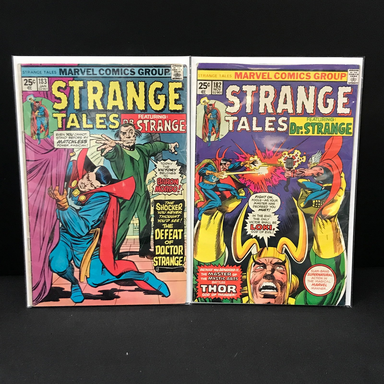LOT OF 2 STRANGE TALES COMICS #182 - #183 - MARVEL COMICS: Prices are in Canadian Dollars