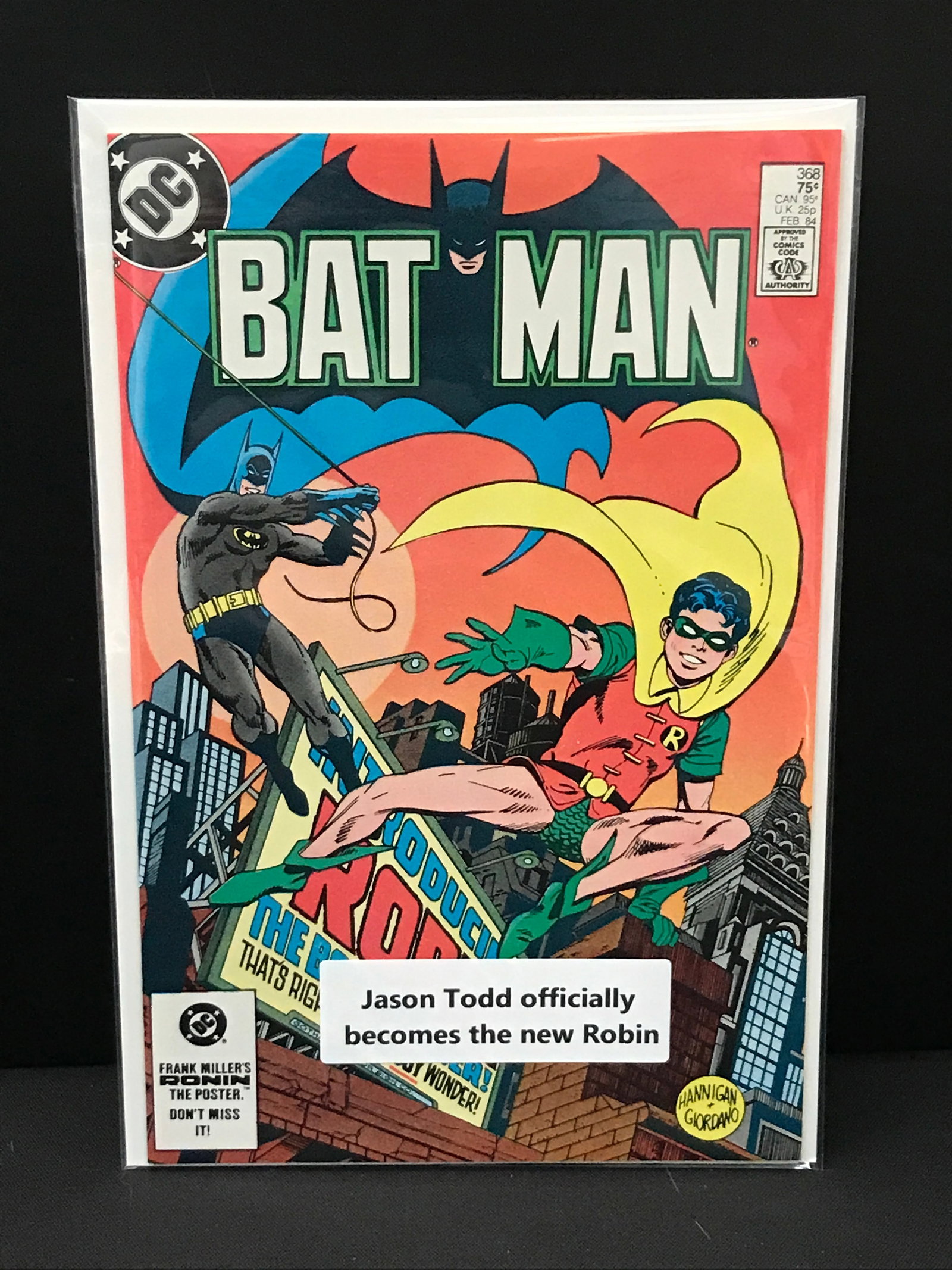 BATMAN #368 JASON TODD OFFICIALLY BECOMES THE NEW ROBIN - DC COMICS (1 of 1)