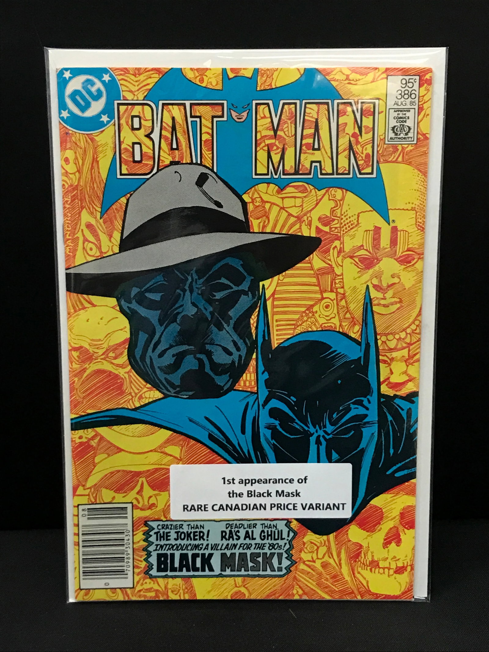 BATMAN #386 1ST APP OF THE BLACK MASK CPV - DC COMICS: Prices are in Canadian Dollars