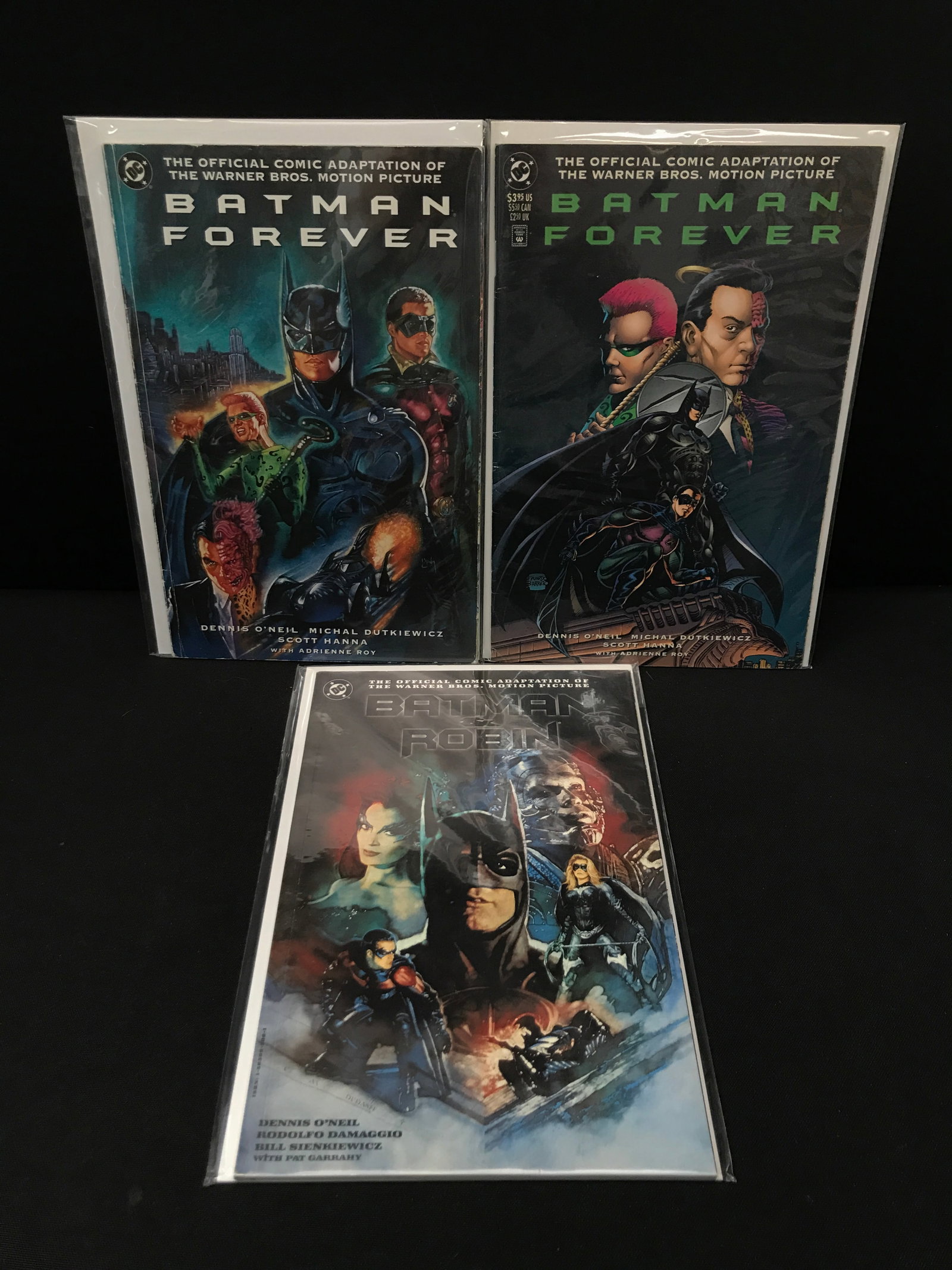 LOT OF 3 BATMAN FOREVER COMIC ADAPTATION FROM THE MOVIE COMICS - DC COMICS: Prices are in Canadian Dollars