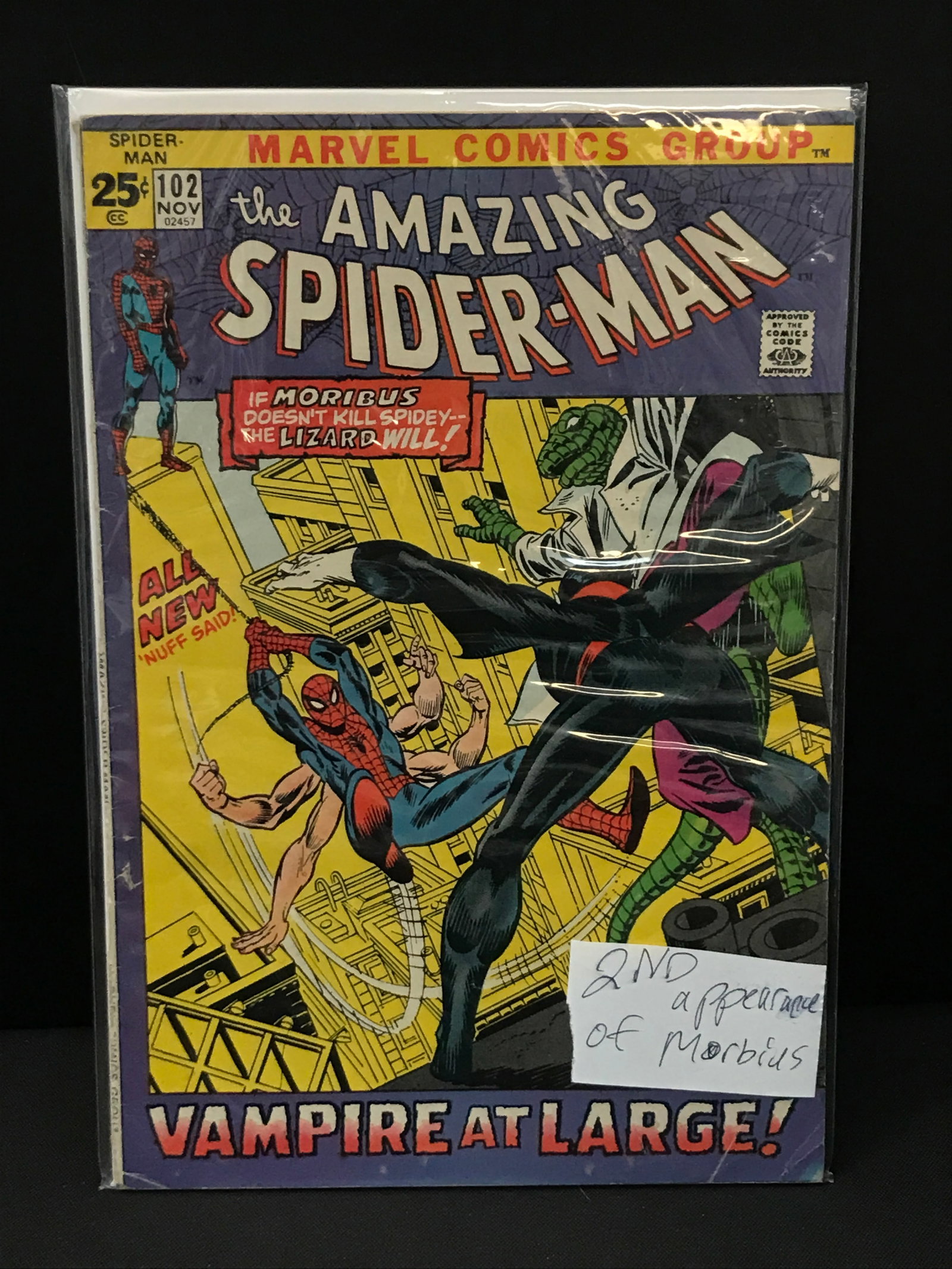 THE AMAZING SPIDERMAN #102 2ND APP OF MORBIUS - MARVEL COMICS (1 of 1)