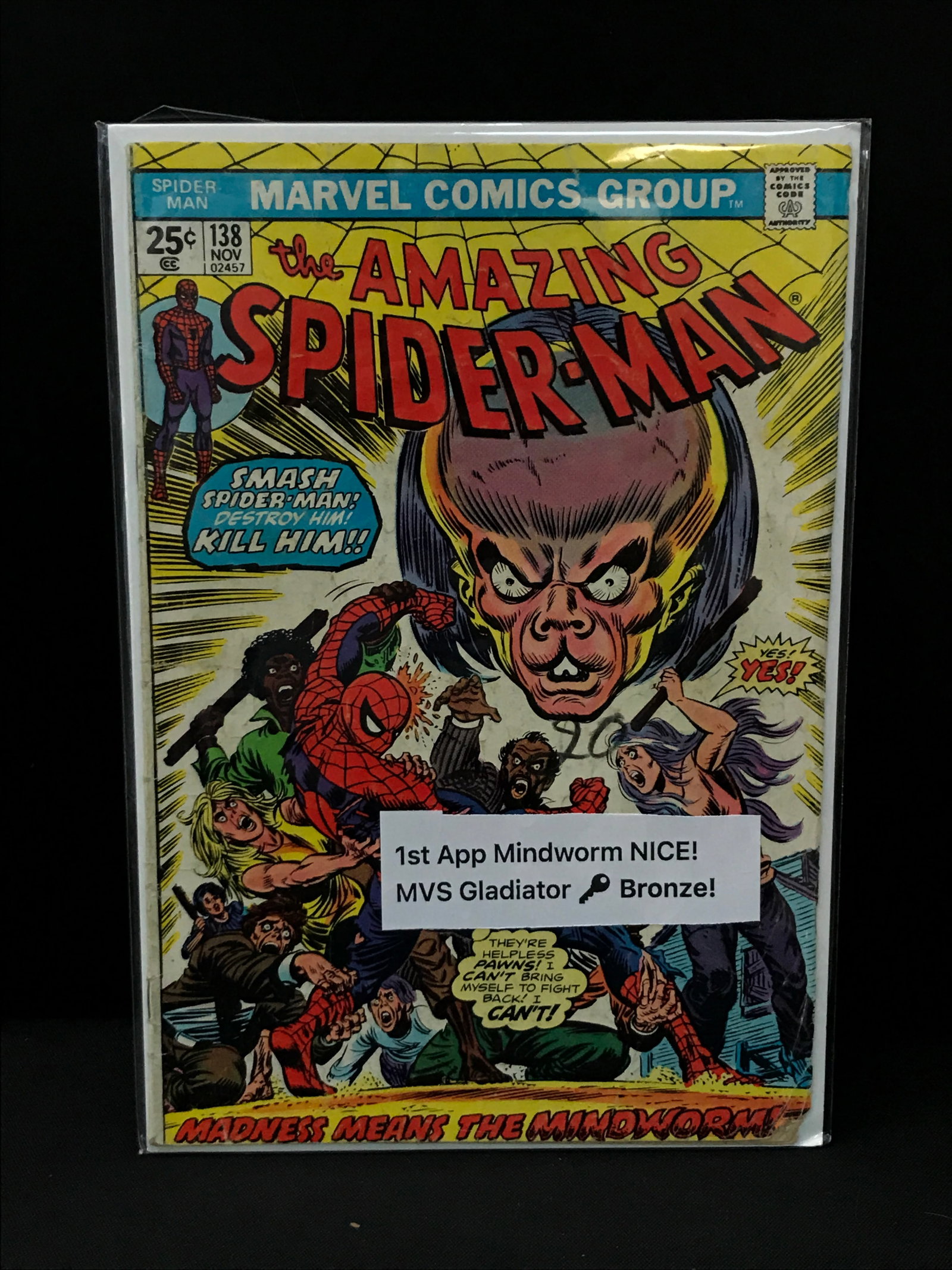 AMAZING SPIDERMAN #138 1ST APP OF MINDWORM - MARVEL COMICS: Prices are in Canadian Dollars