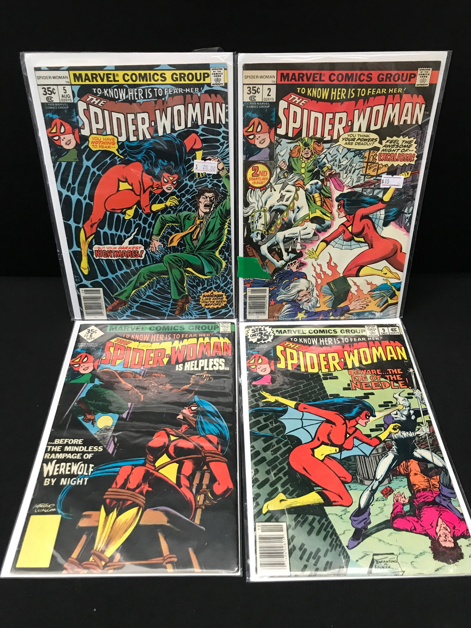 LOT OF 4 SPIDER-WOMAN COMICS - MARVEL COMICS: Prices are in Canadian Dollars