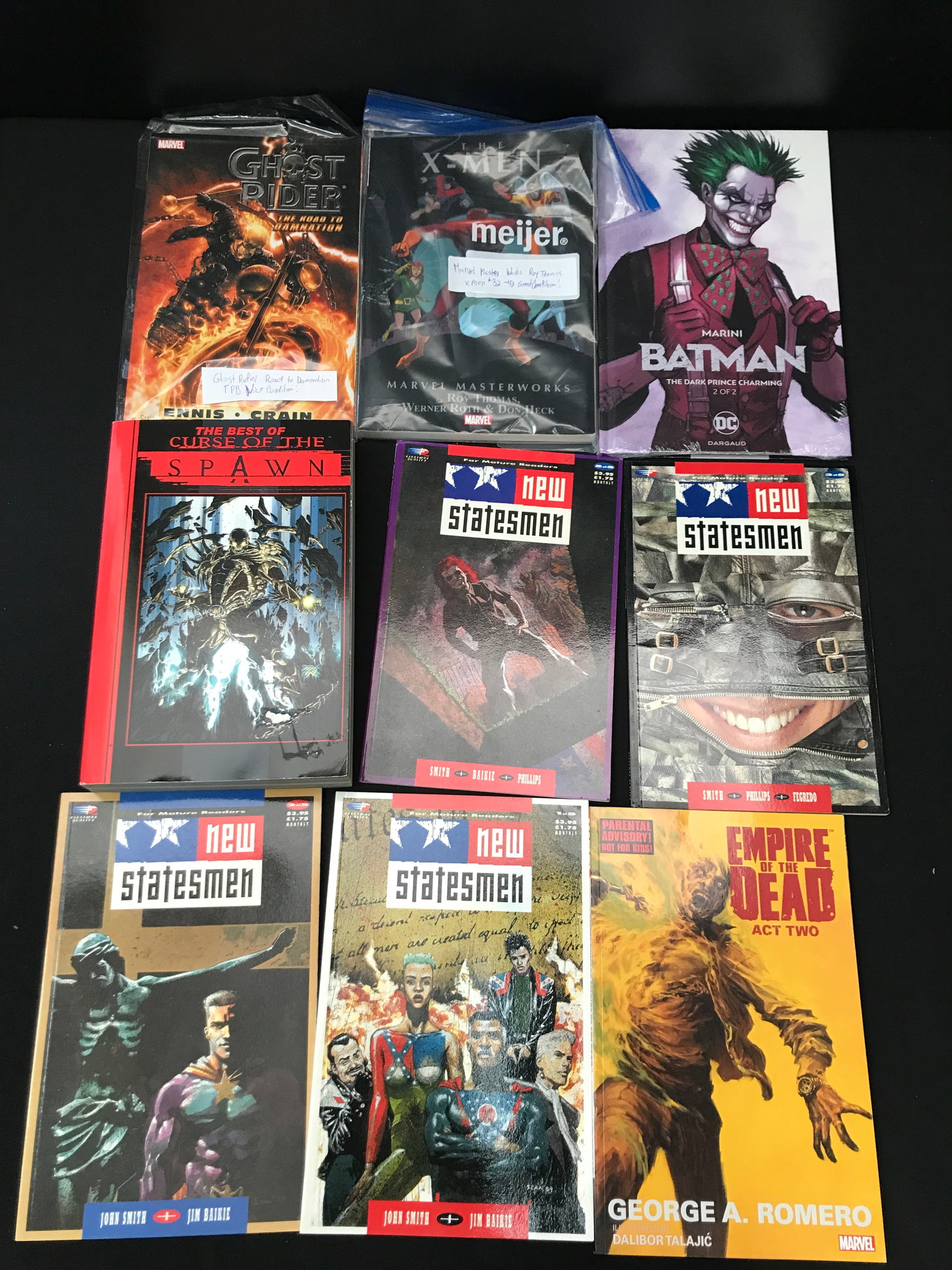 LOT OF 9 MIXED TITLE COMICS - VARIOUS PUBLISHERS: Prices are in Canadian Dollars