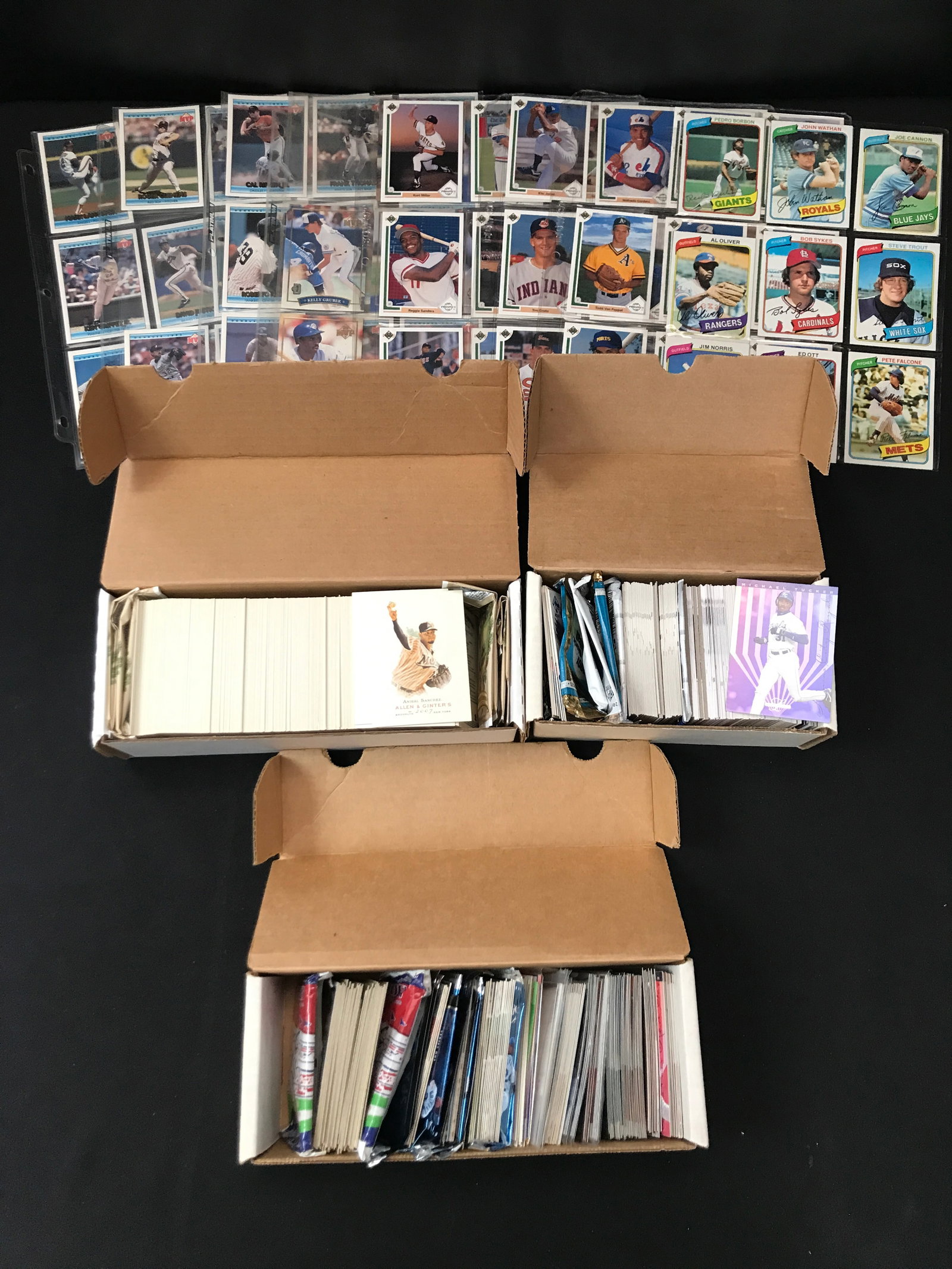 LOT OF 3 BOXES OF SPORTS TRADING CARDS: Prices are in Canadian dollars
