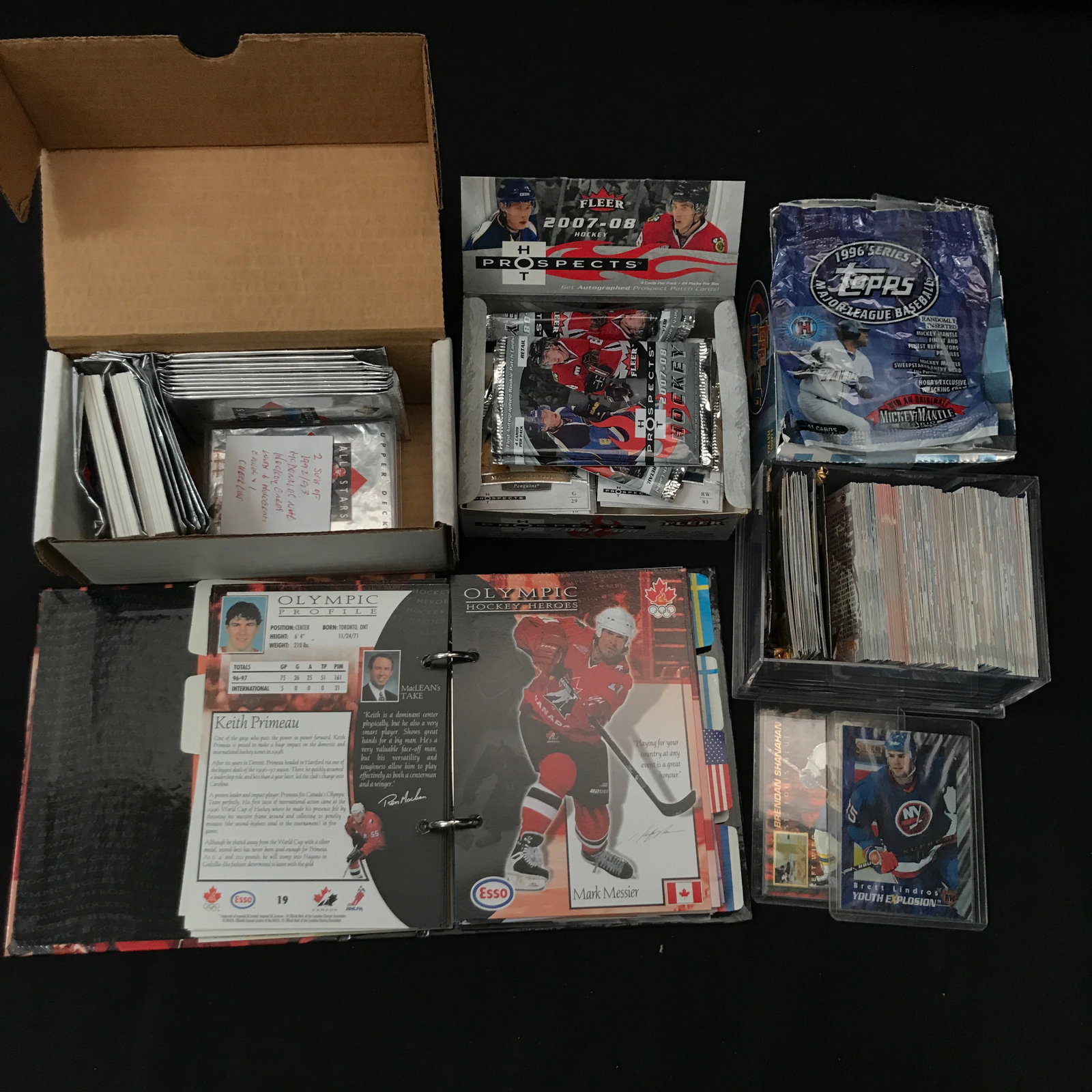 LOT OF 3 BOXES OF SPORTS TRADING CARDS: Prices are in Canadian dollars