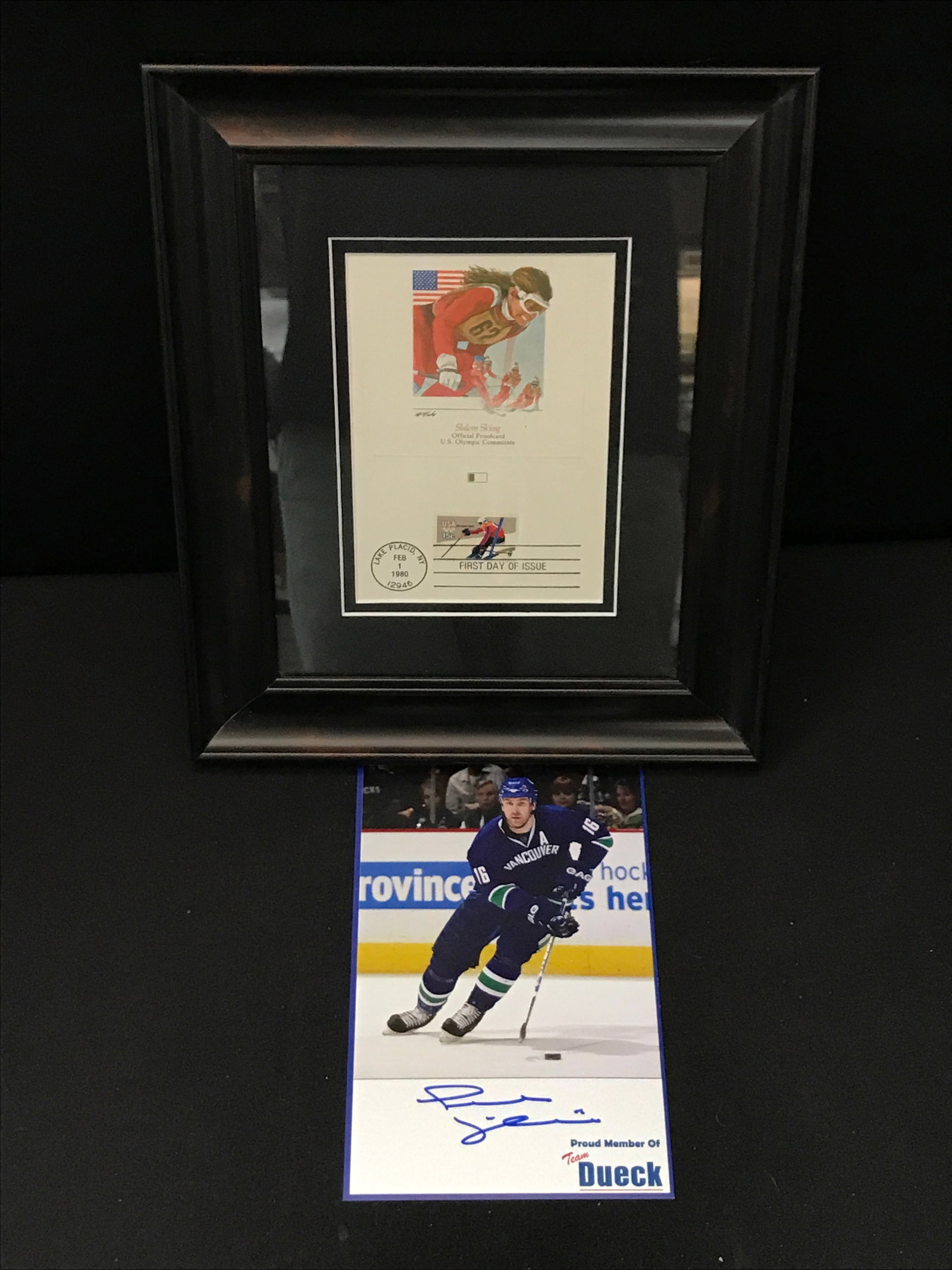 TREVOR LINDEN SIGNED 5 X 7 AND VINTAGE FIRST DAY COVER LOT: Prices are in Canadian dollars