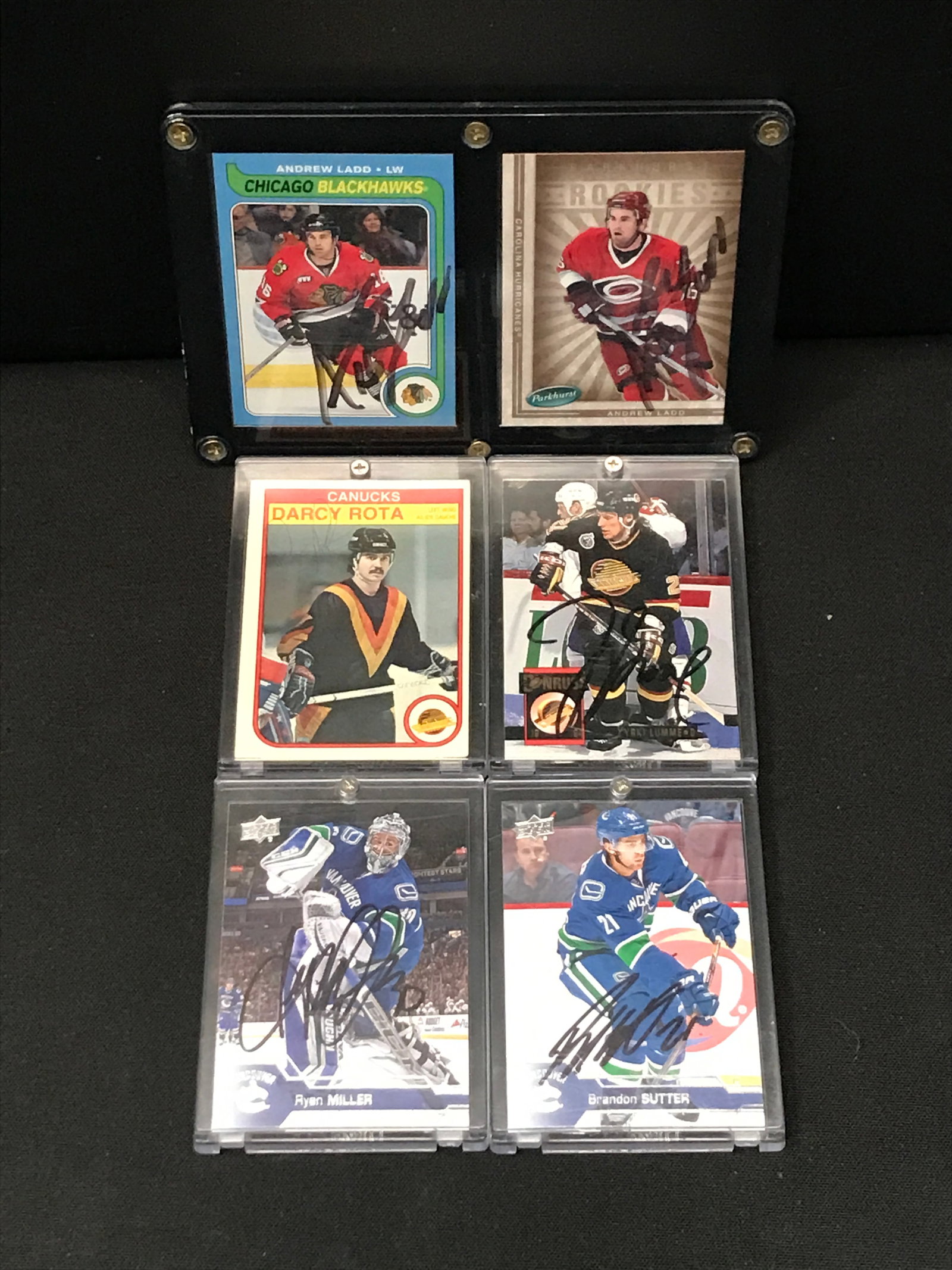 VANCOUVER CANUCKS AUTOGRAPHED HOCKEY CARD LOT (1 of 1)
