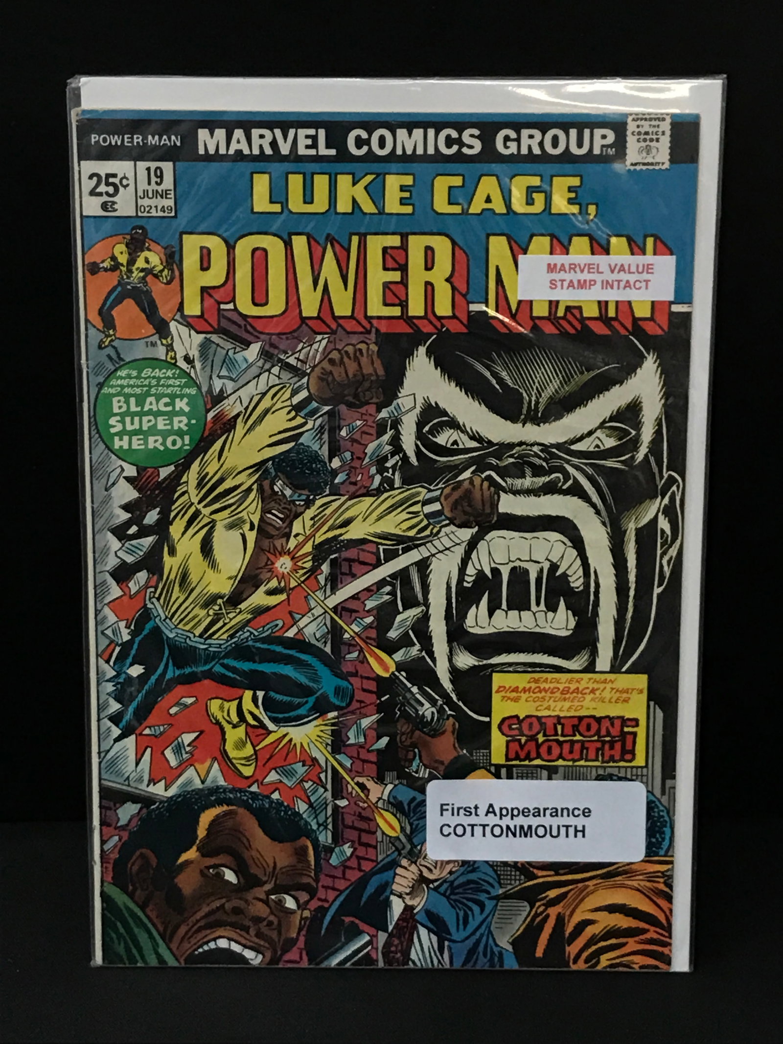 LUKE CAGE POWER MAN #19 1ST APP COTTONMOUTH - MARVEL COMICS (1 of 1)