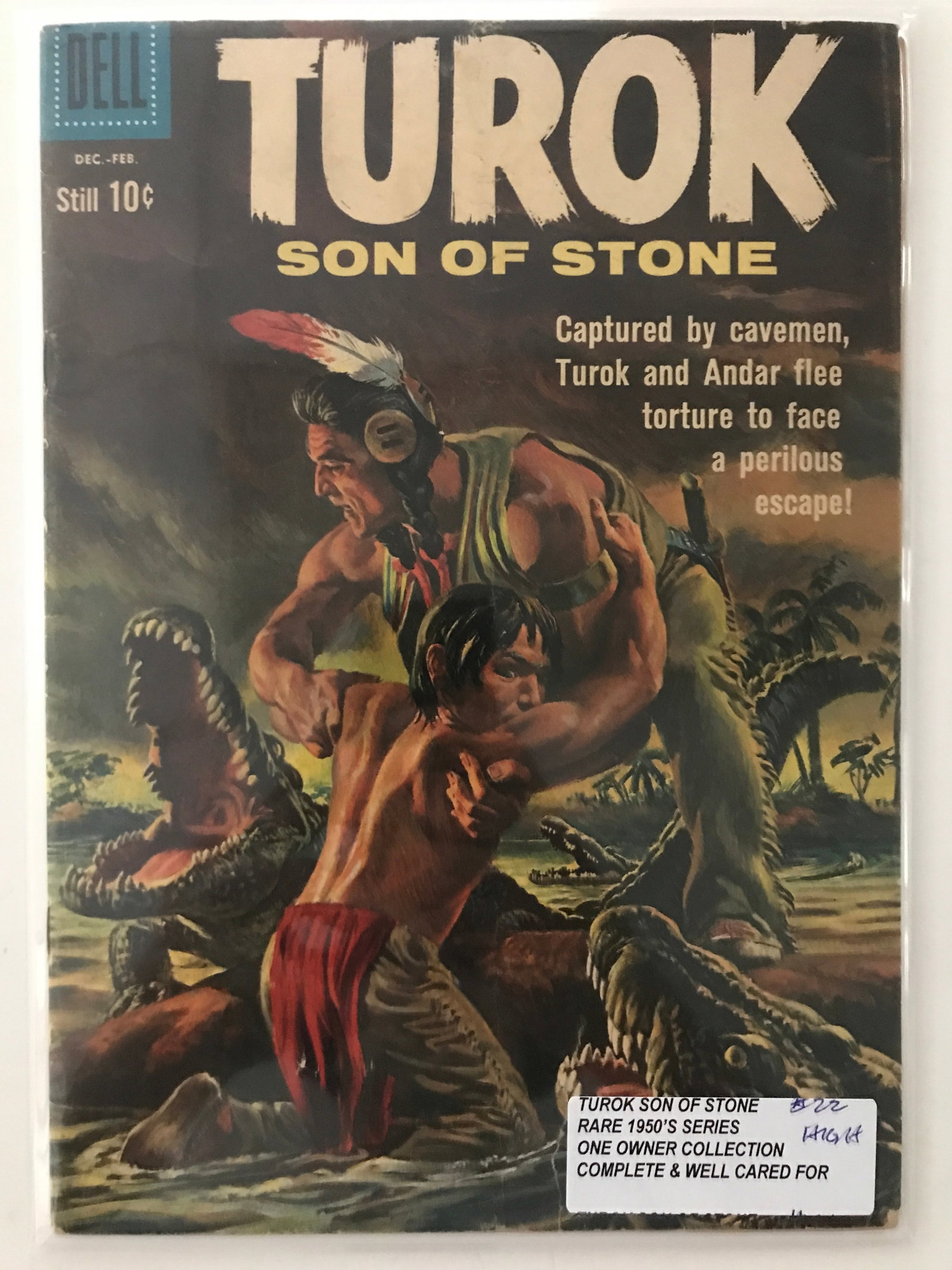 TUROK STONE OF STONE #22 (1950'S) ONE OWNER COLLECTION - DELL COMICS: Prices are in Canadian dollars