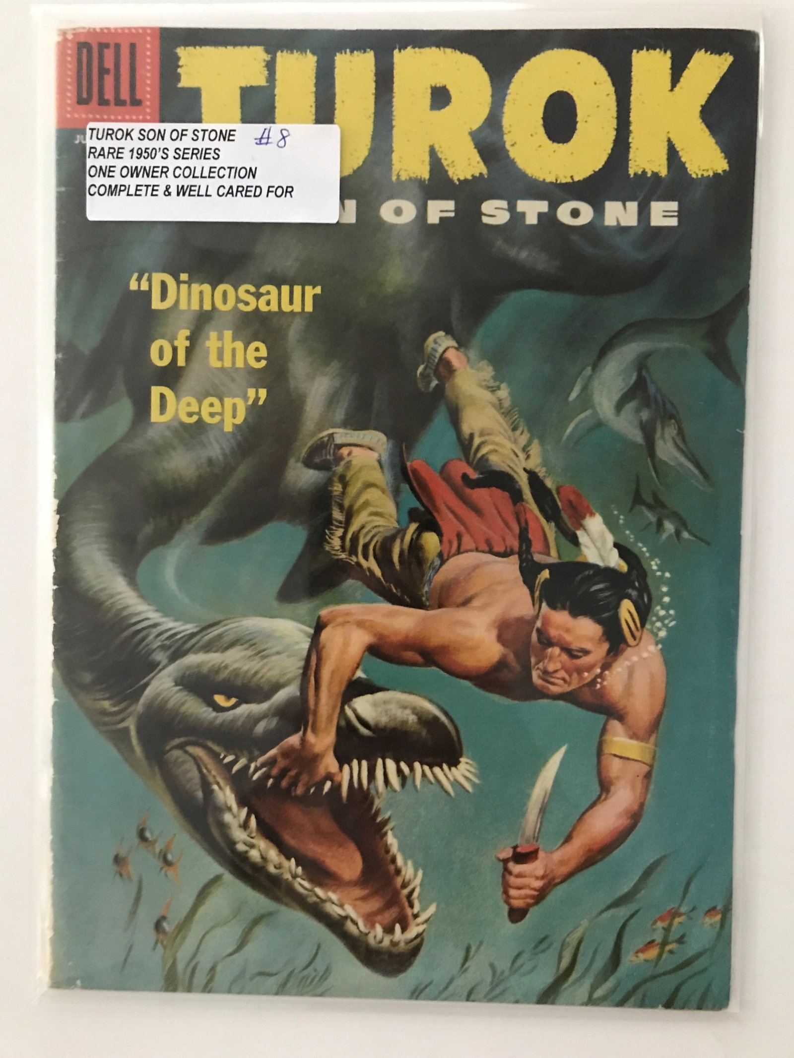 TUROK STONE OF STONE #8 (1950'S) ONE OWNER COLLECTION - DELL COMICS: Prices are in Canadian dollars
