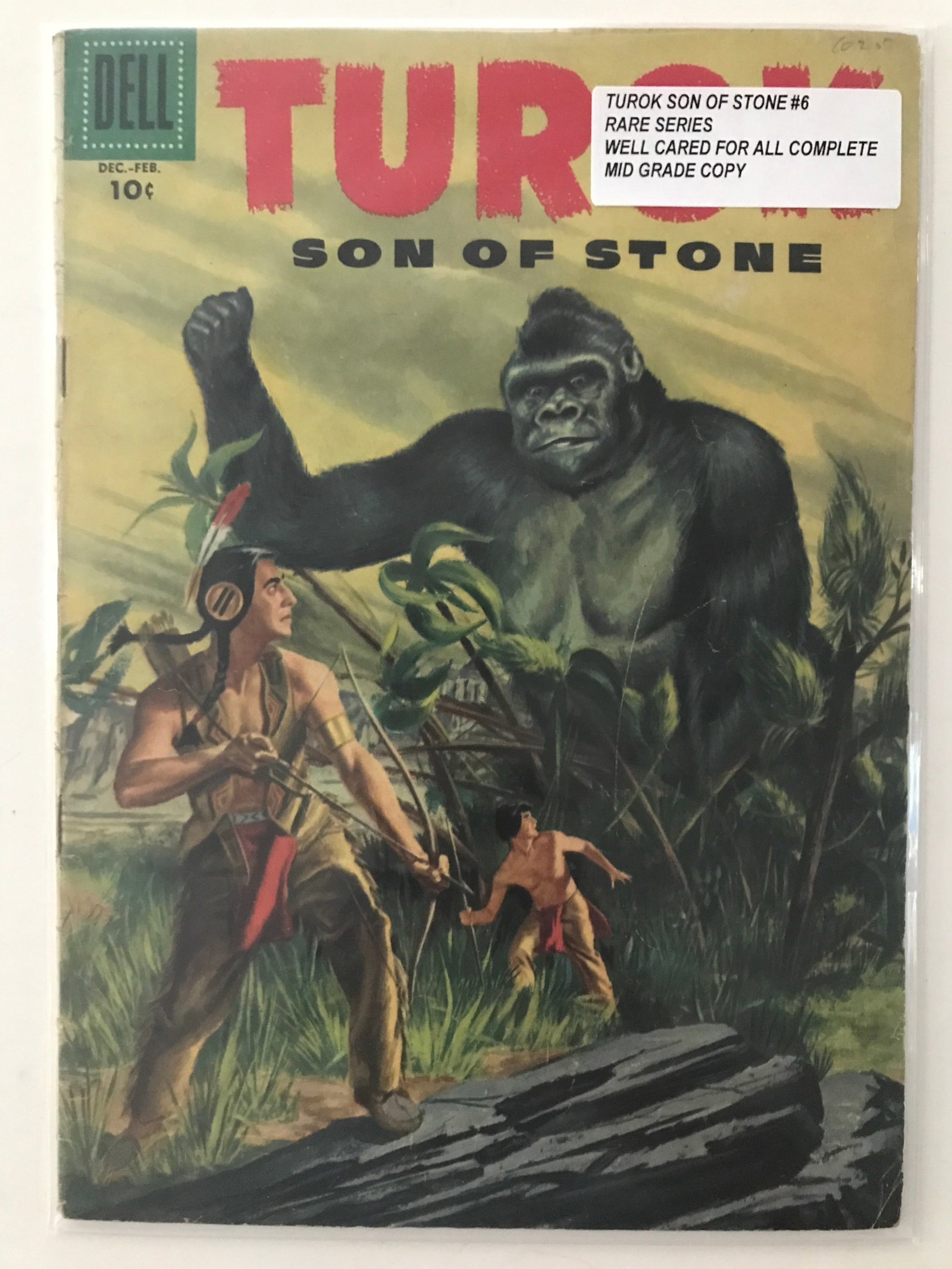 TUROK STONE OF STONE #6 (1950'S) ONE OWNER COLLECTION - DELL COMICS: Prices are in Canadian dollars