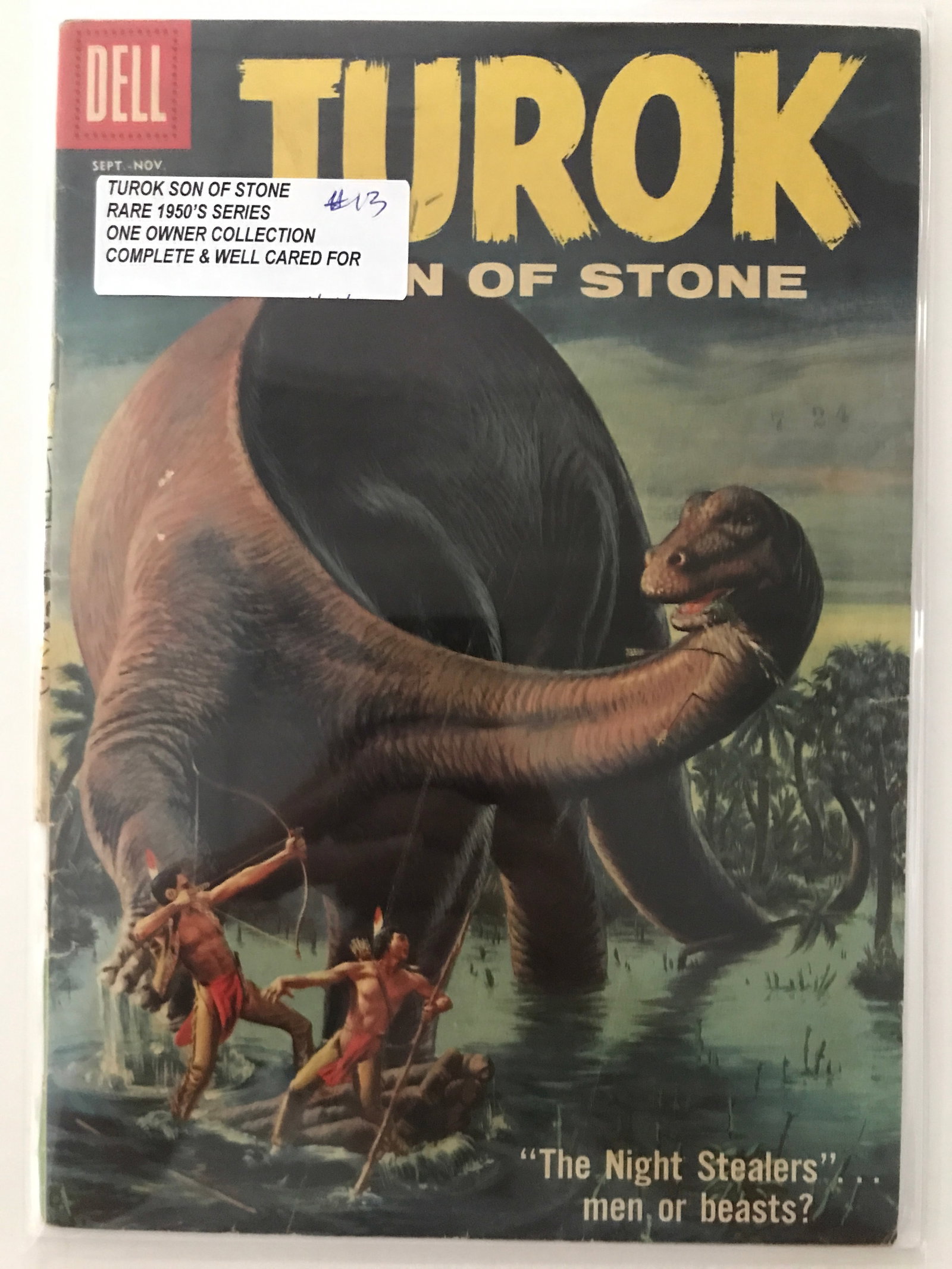 TUROK STONE OF STONE #13 (1950'S) ONE OWNER COLLECTION - DELL COMICS: Prices are in Canadian dollars