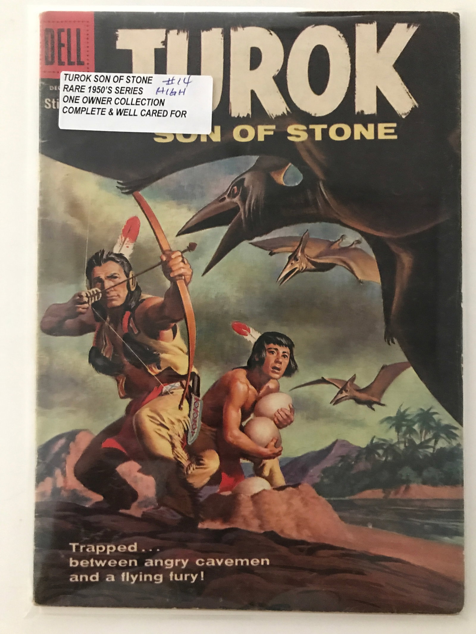 TUROK STONE OF STONE #14 (1950'S) ONE OWNER COLLECTION - DELL COMICS: Prices are in Canadian dollars