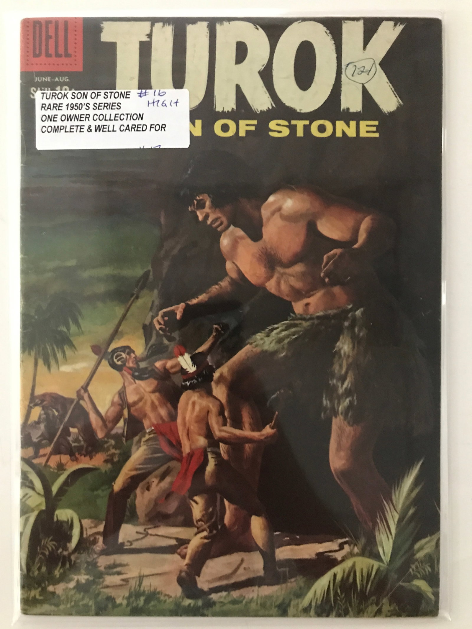 TUROK STONE OF STONE #16 (1950'S) ONE OWNER COLLECTION - DELL COMICS: Prices are in Canadian dollars