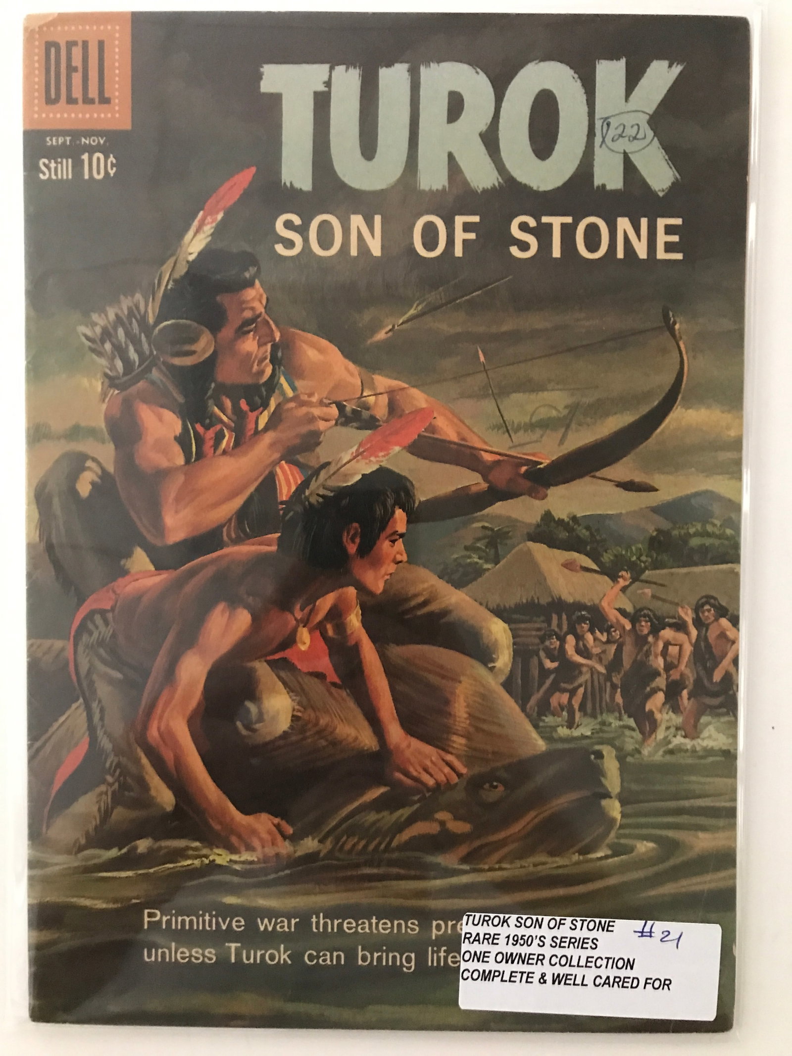 TUROK STONE OF STONE #21 (1950'S) ONE OWNER COLLECTION - DELL COMICS: Prices are in Canadian dollars