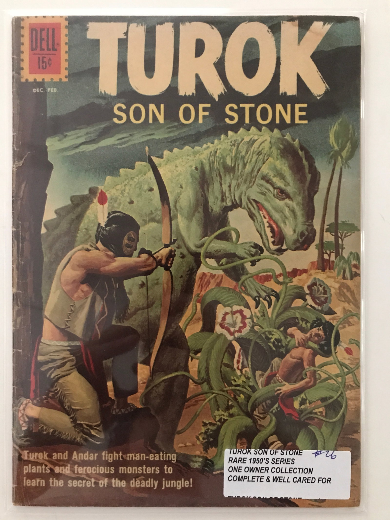 TUROK STONE OF STONE #26 (1950'S) ONE OWNER COLLECTION - DELL COMICS: Prices are in Canadian dollars