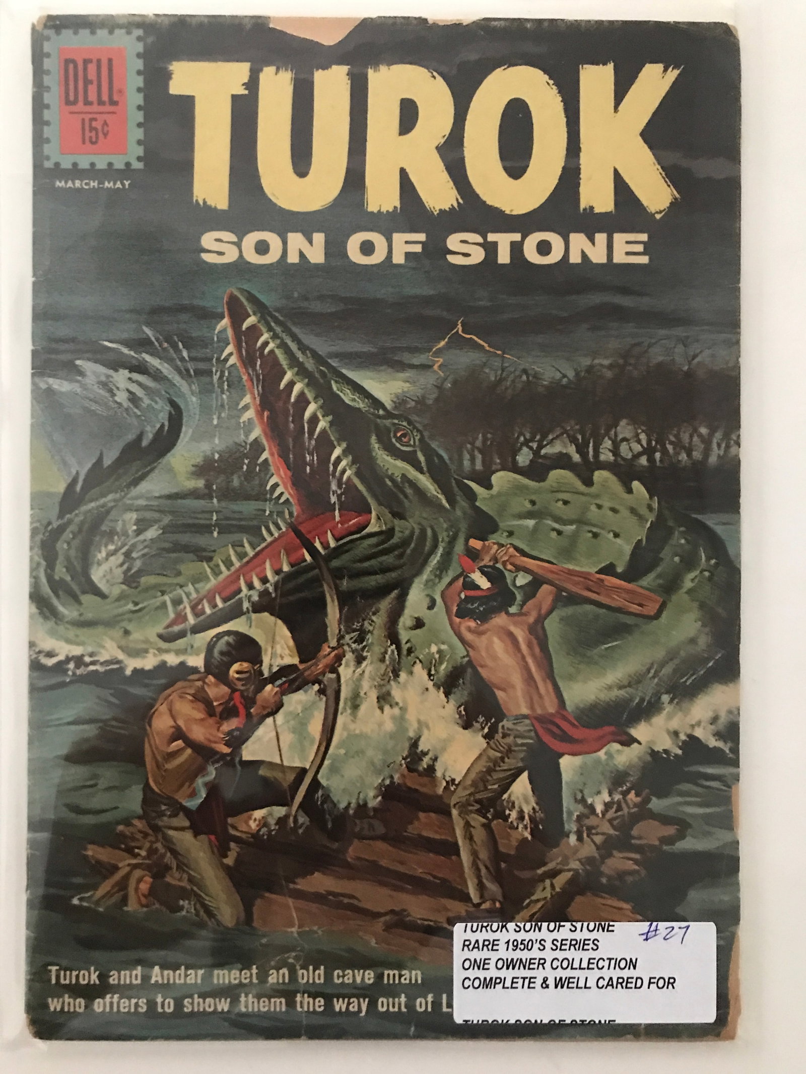 TUROK STONE OF STONE #27 (1950'S) ONE OWNER COLLECTION - DELL COMICS: Prices are in Canadian dollars