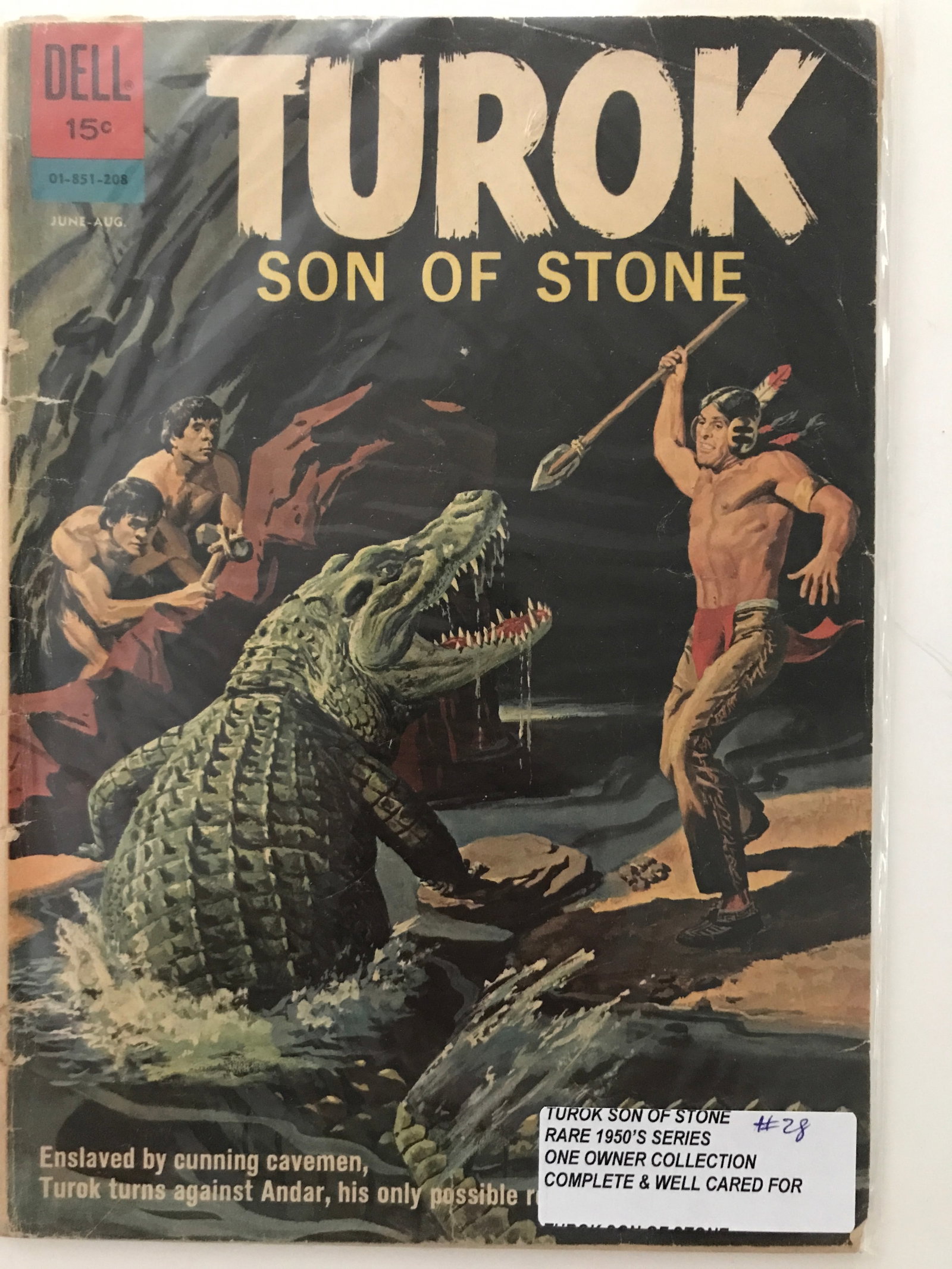 TUROK STONE OF STONE #28 (1950'S) ONE OWNER COLLECTION - DELL COMICS: Prices are in Canadian dollars