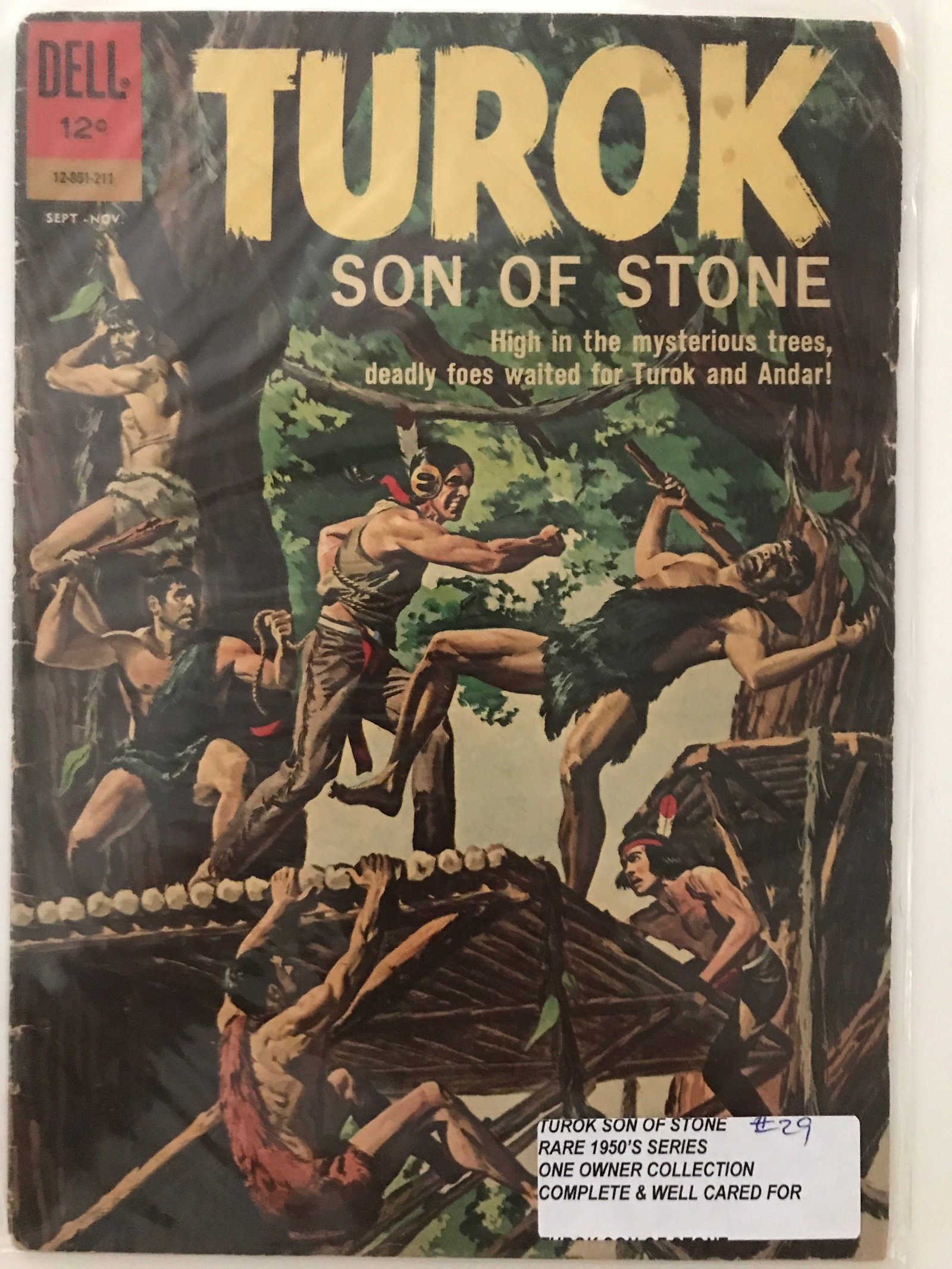 TUROK STONE OF STONE #29 (1950'S) ONE OWNER COLLECTION - DELL COMICS: Prices are in Canadian dollars