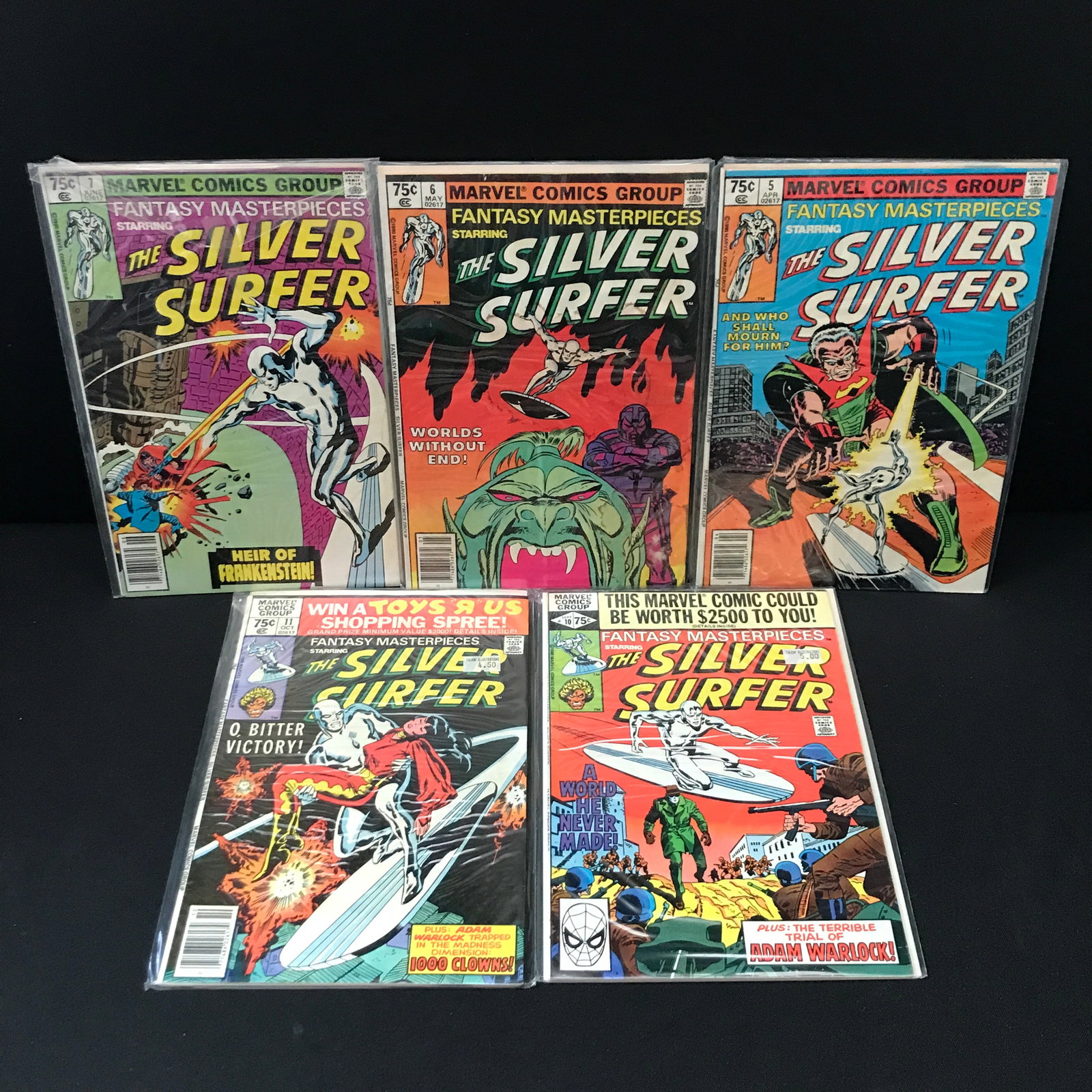 LOT OF 5 FANTASY MASTERPIECES COMICS - MARVEL COMICS: Prices are in Canadian dollars