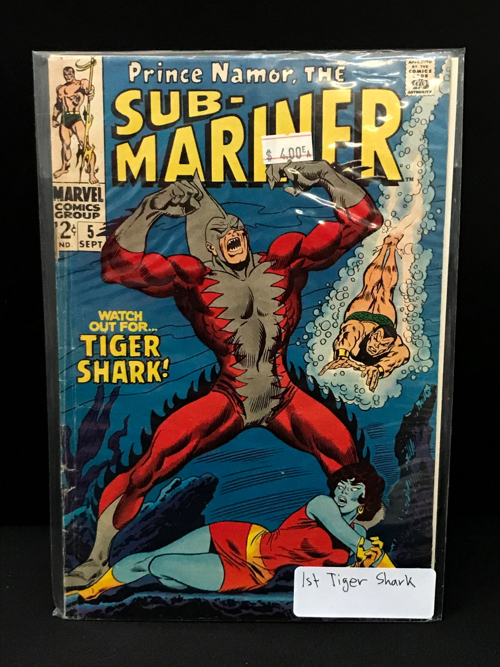 PRINCE NAMOR THE SUB-MARINER #5 1ST TIGER SHARK - MARVEL COMICS: Prices are in Canadian dollars