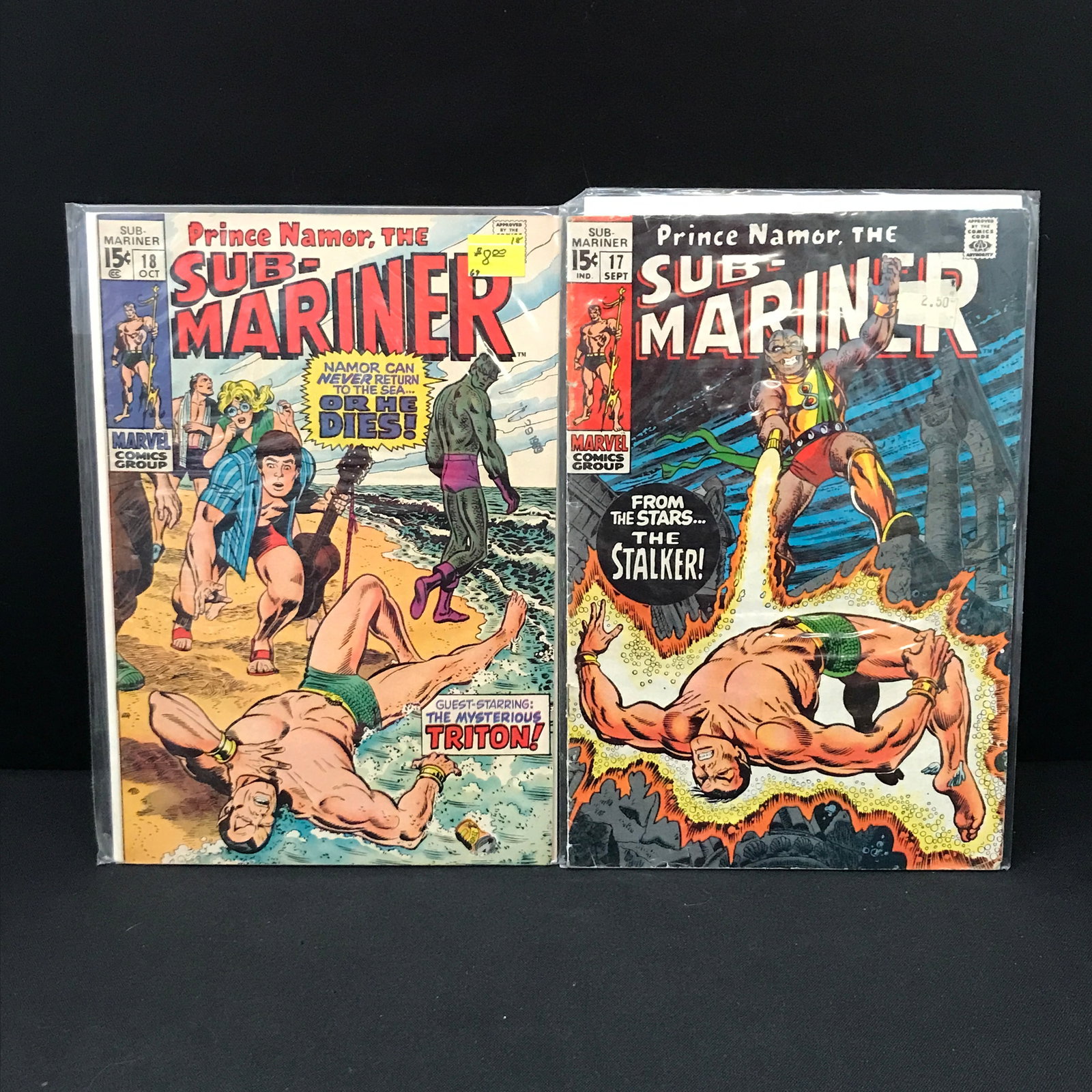 LOT OF 2 PRINCE NAMOR THE SUB-MARINER COMICS 17,18: Prices are in Canadian dollars