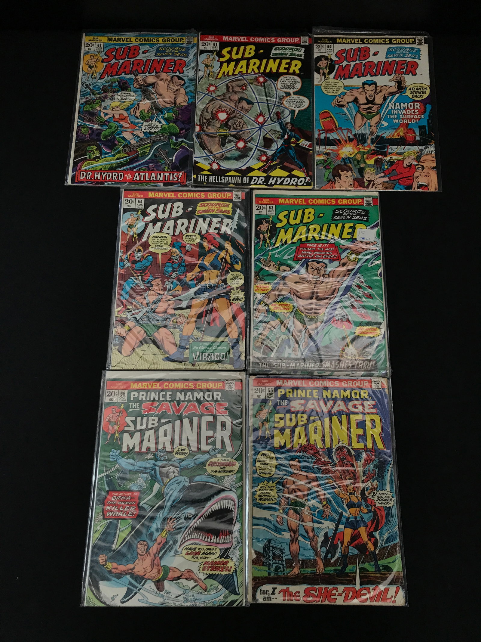LOT OF 7 PRINCE NAMOR THE SUB-MARINER COMICS - MARVEL COMICS: Prices are in Canadian dollars