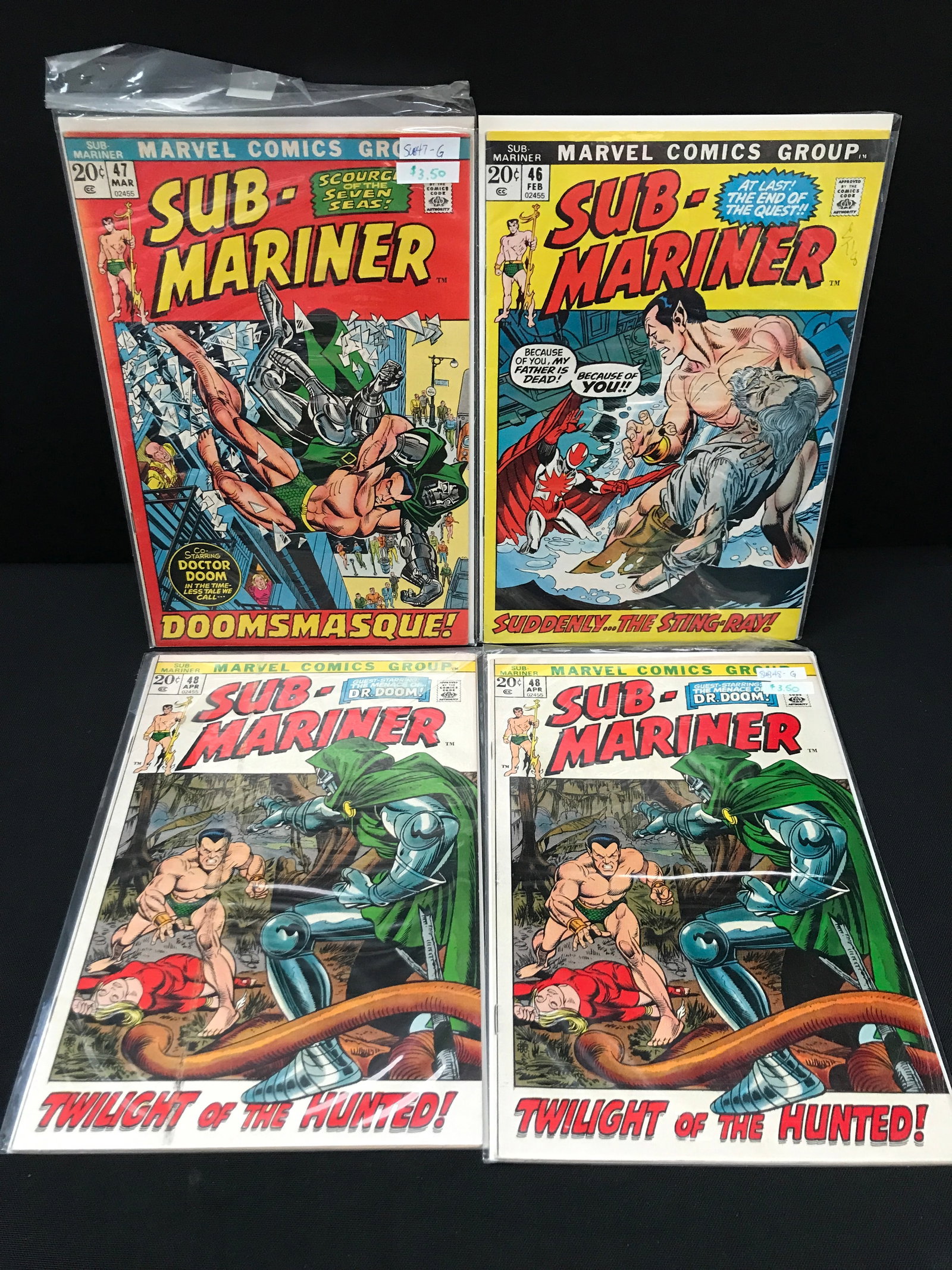 LOT OF 4 PRINCE NAMOR THE SUB-MARINER COMICS - MARVEL COMICS: Prices are in Canadian dollars