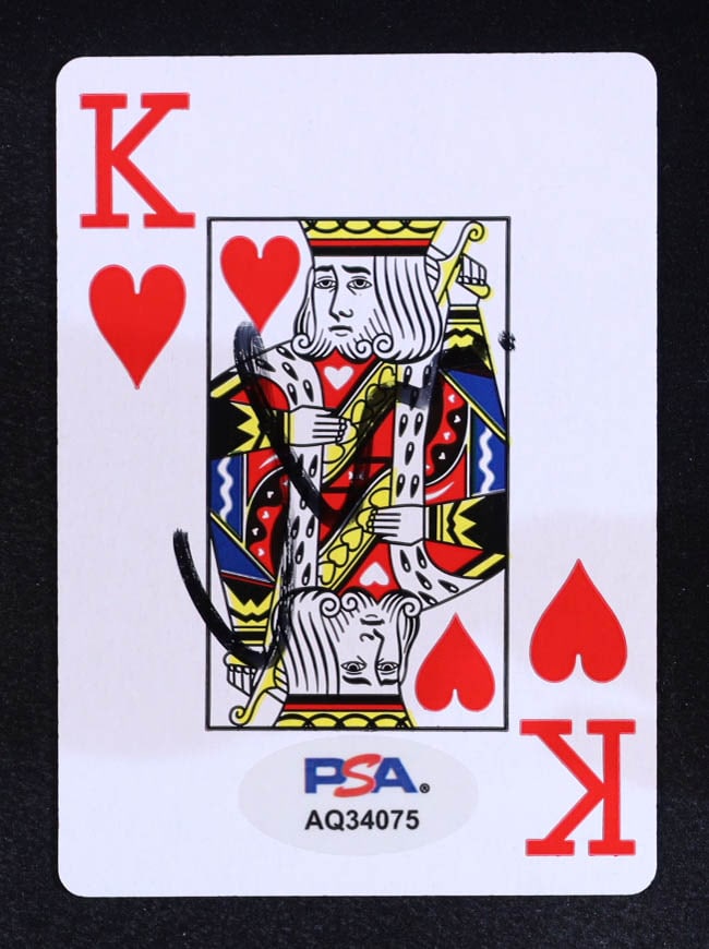 MATT DAMON SIGNED KING OF HEARTS PLAYING CARD - PSA COA: Prices are in Canadian dollars