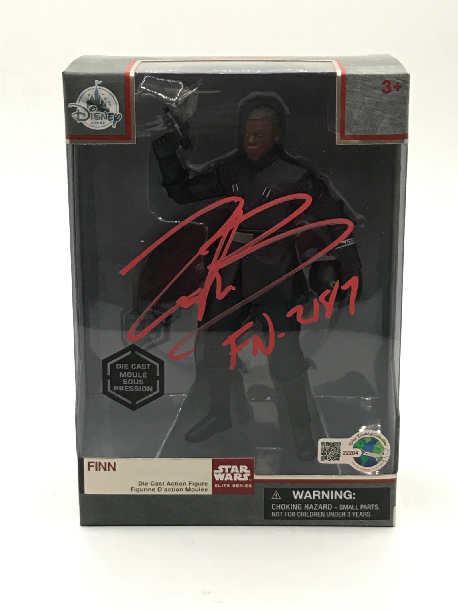 JOHN BOYEGA SIGNED FINN STAR WARS ACTION FIGURE - WWOC COA: Prices are in Canadian dollars