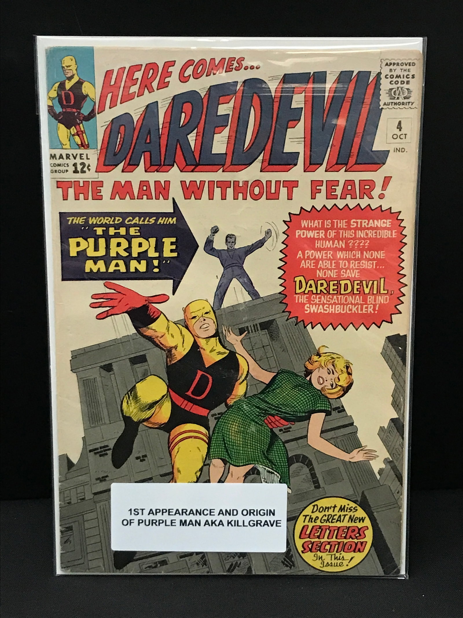 DAREDEVIL #4 1ST APP AND ORIGIN OF THE PURPLE MAN AKA KILLGRAVE - MARVEL COMICS: Prices are in Canadian dollars