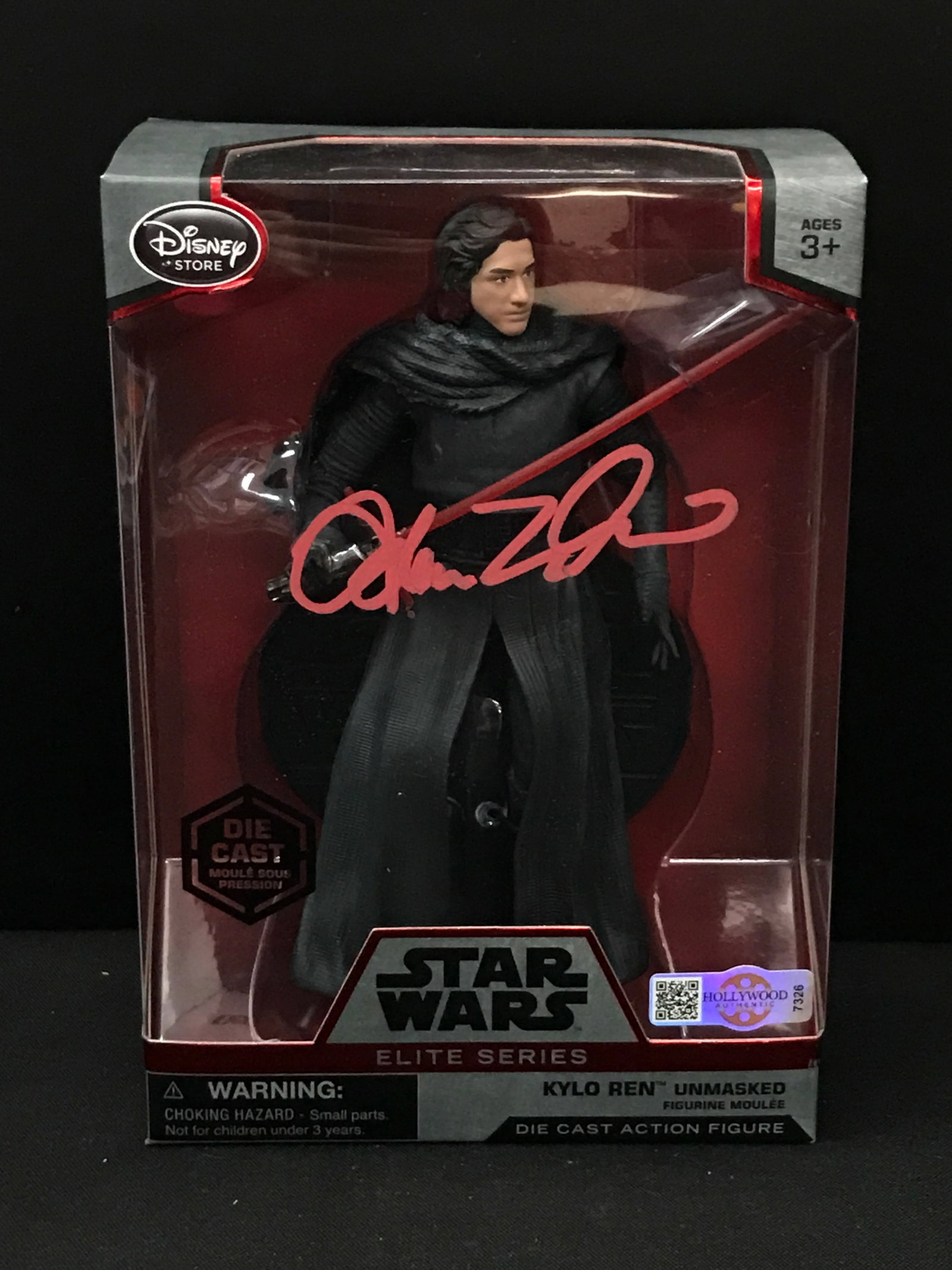 ADAM DRIVER SIGNED KYLO REN STAR WARS ACTION FIGURE - HOLLYWOOD COA: Prices are in Canadian dollars