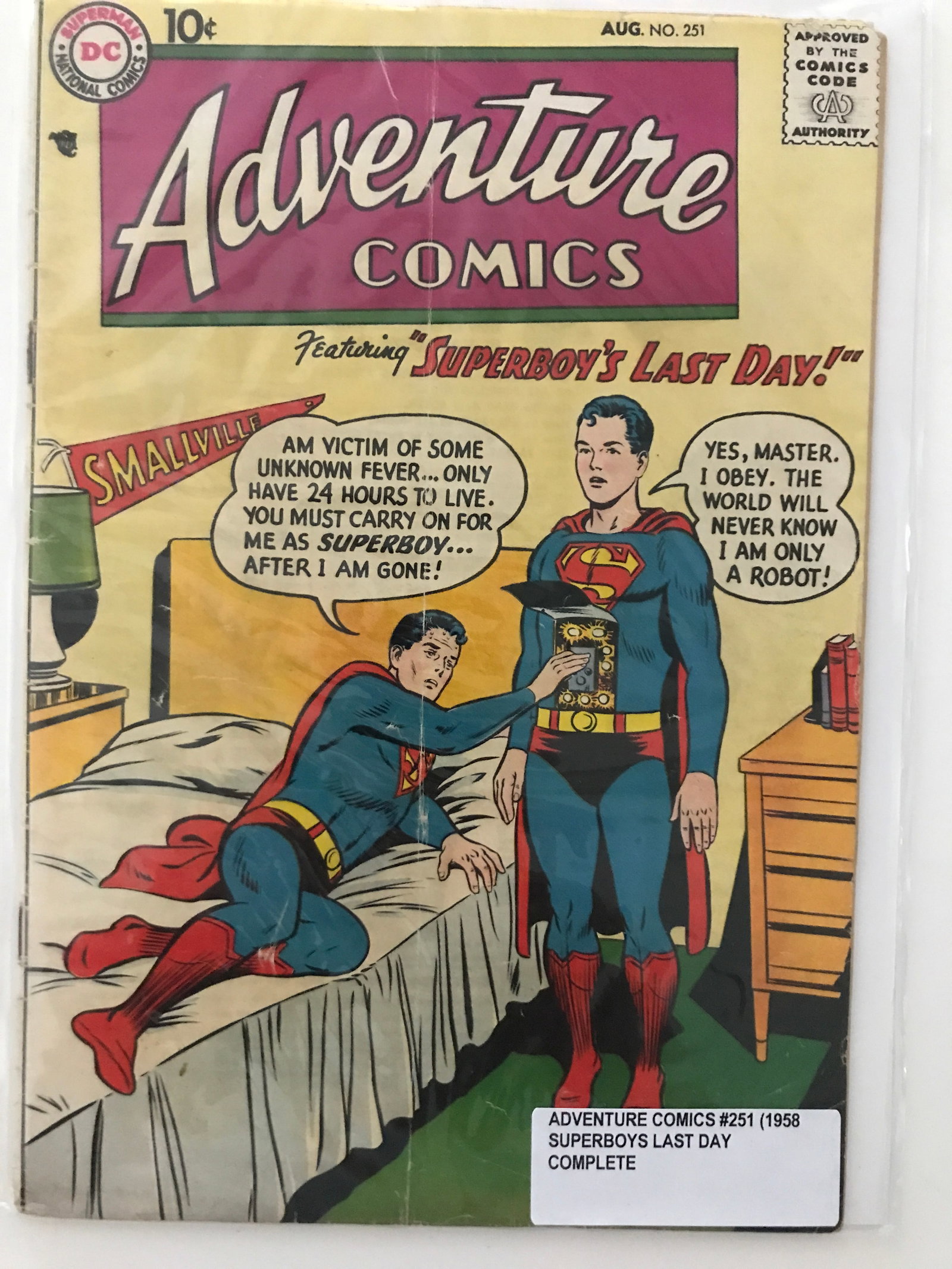 ADVENTURE COMICS #251 (1958) - DC COMICS: Prices are in Canadian dollars