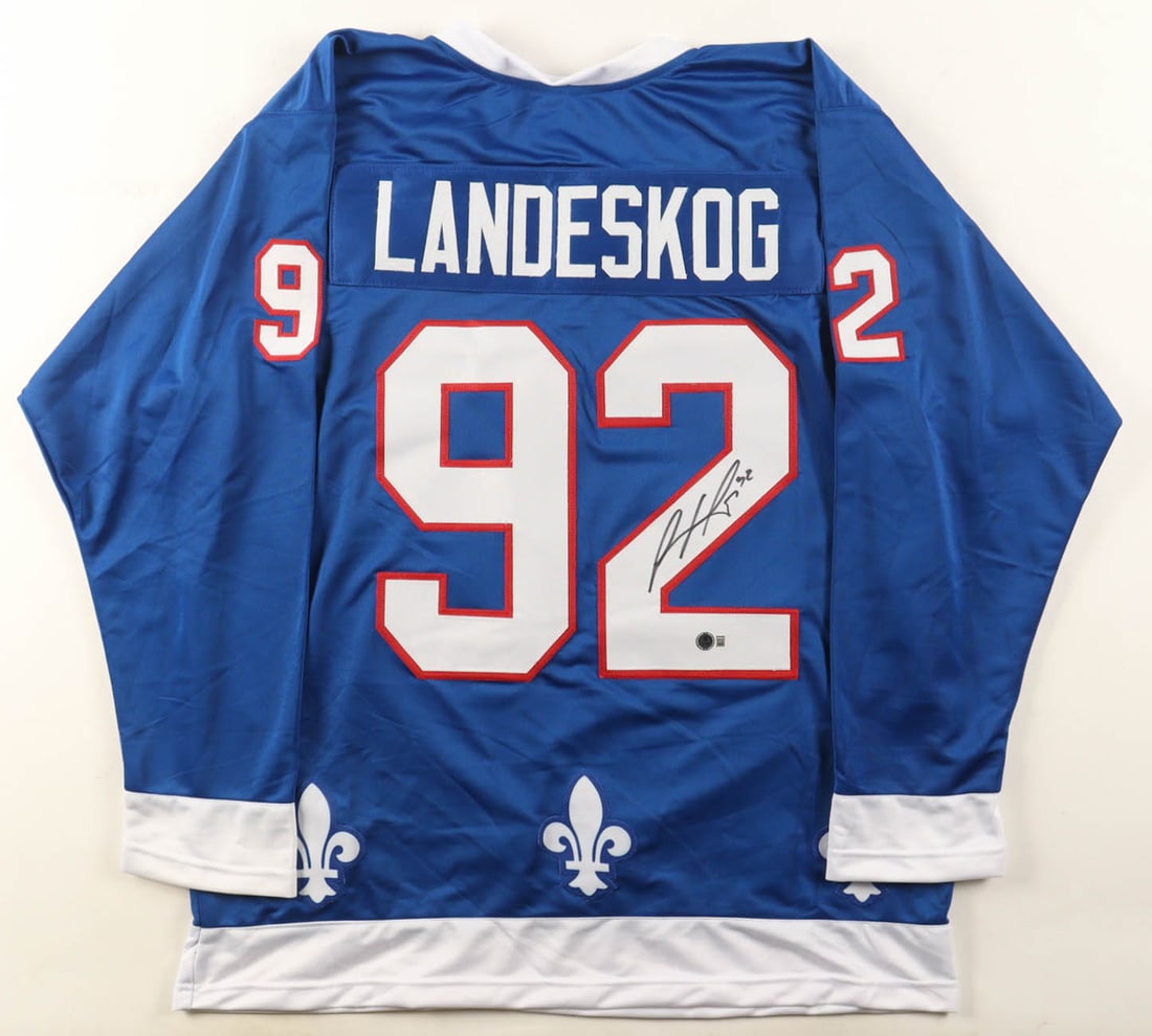 GABRIEL LANDESKOG SIGNED COLORADO AVALANCHE JERSEY - BECKETT COA: Prices are in Canadian dollars