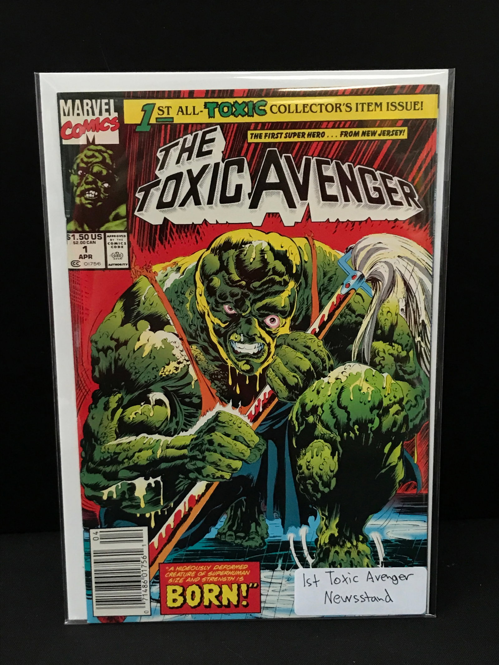 THE TOXIC AVENGERS #1 1ST TOXIC AVENGER NEWSSTAND EDITION - MARVEL COMICS: Prices are in Canadian dollars