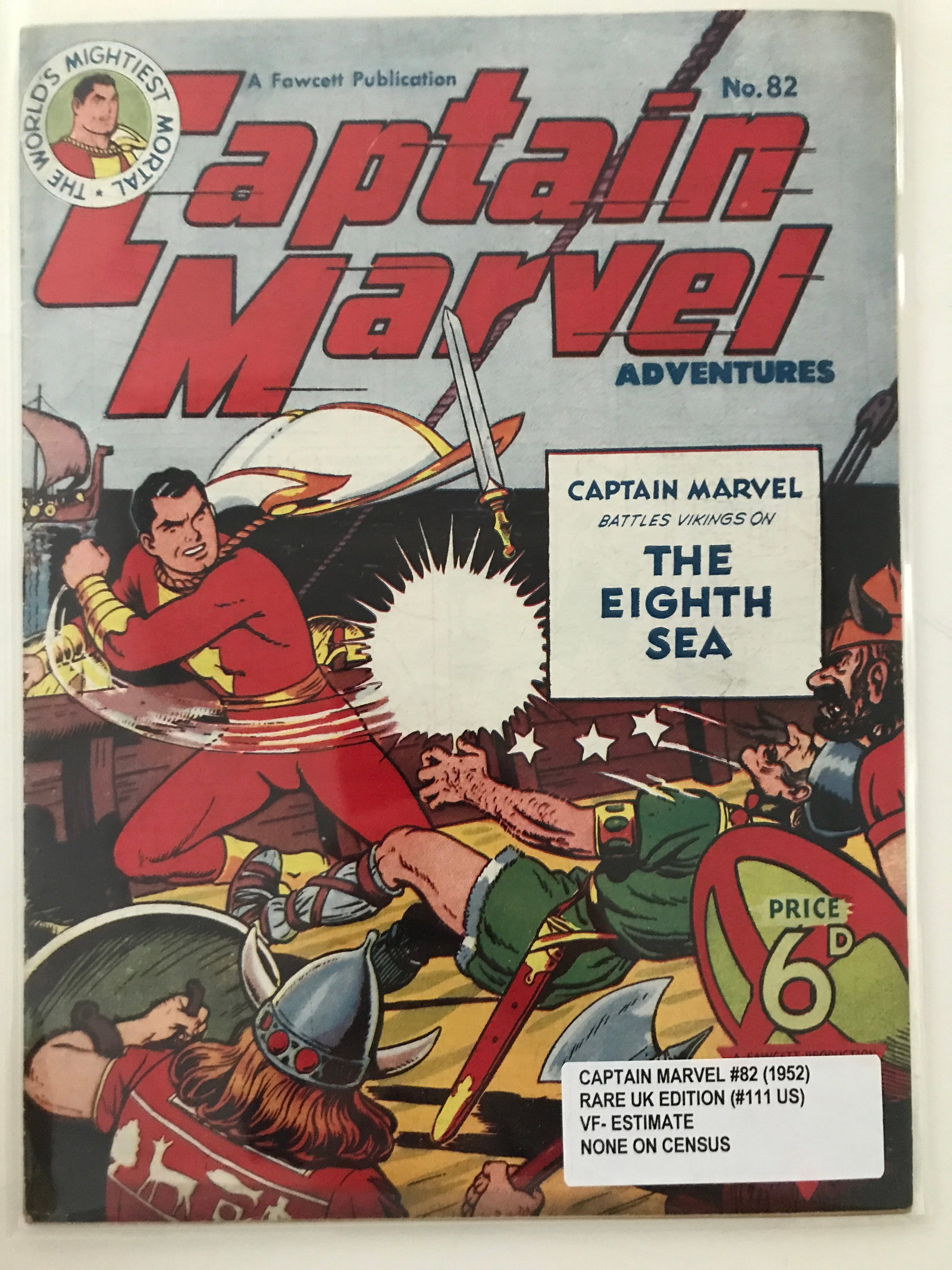 CAPTAIN MARVEL #82 (1952) RARE UK EDITION - A FAWCETT PUBLICATION: Prices are in Canadian dollars