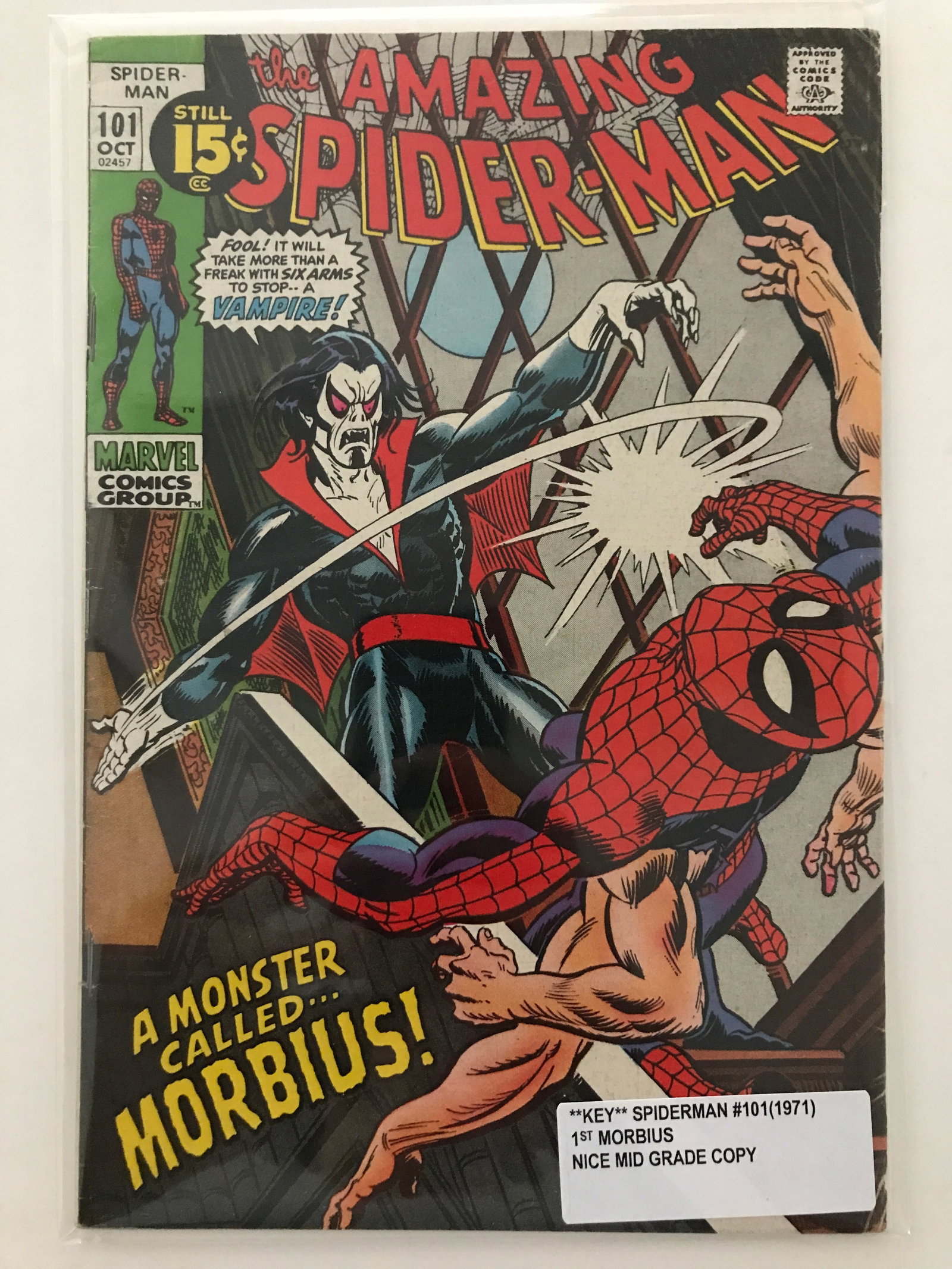 THE AMAZING SPIDERMAN #101 (1971) 1ST MORBIUS - MARVEL COMICS: Prices are in Canadian dollars